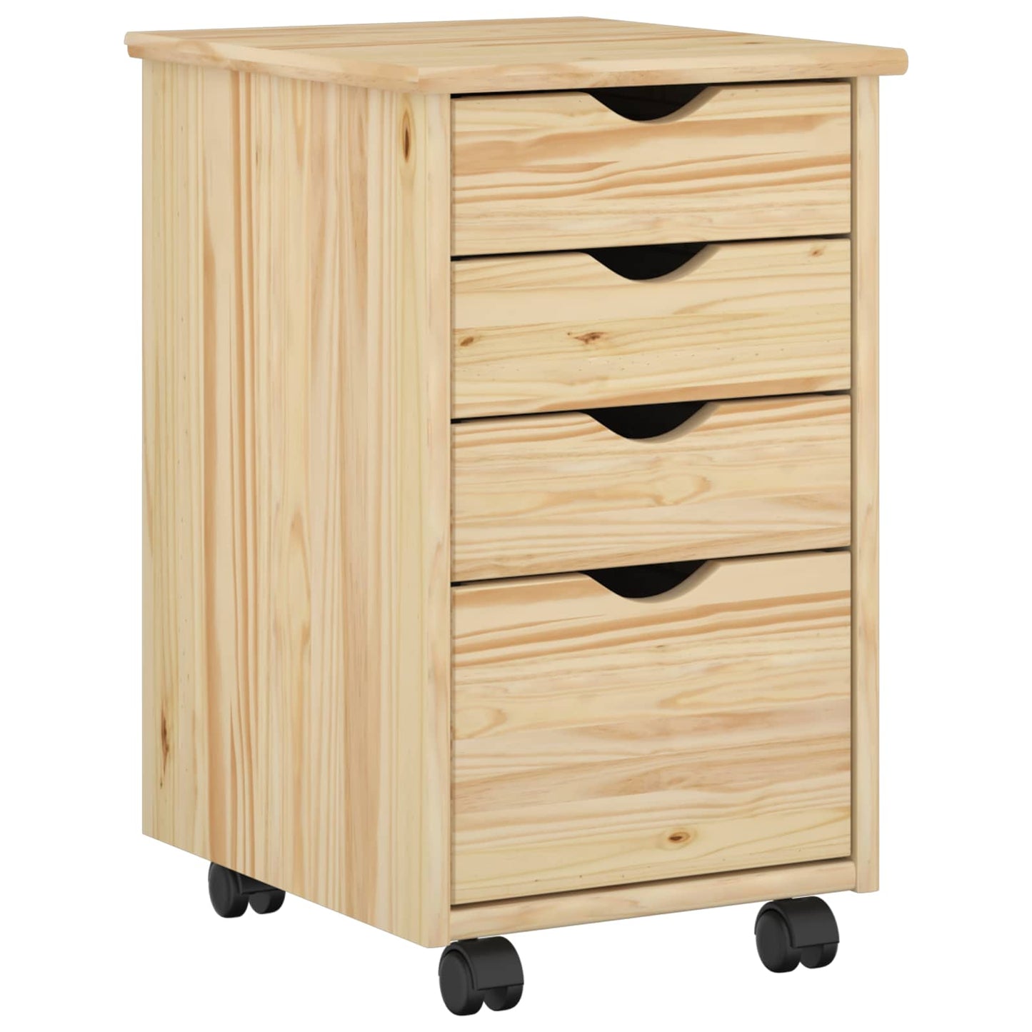 vidaXL Κινητό Ντουλάπι με τροχούς Καφέ 34 x 39 x 56 εκ Στερεό πεύκο