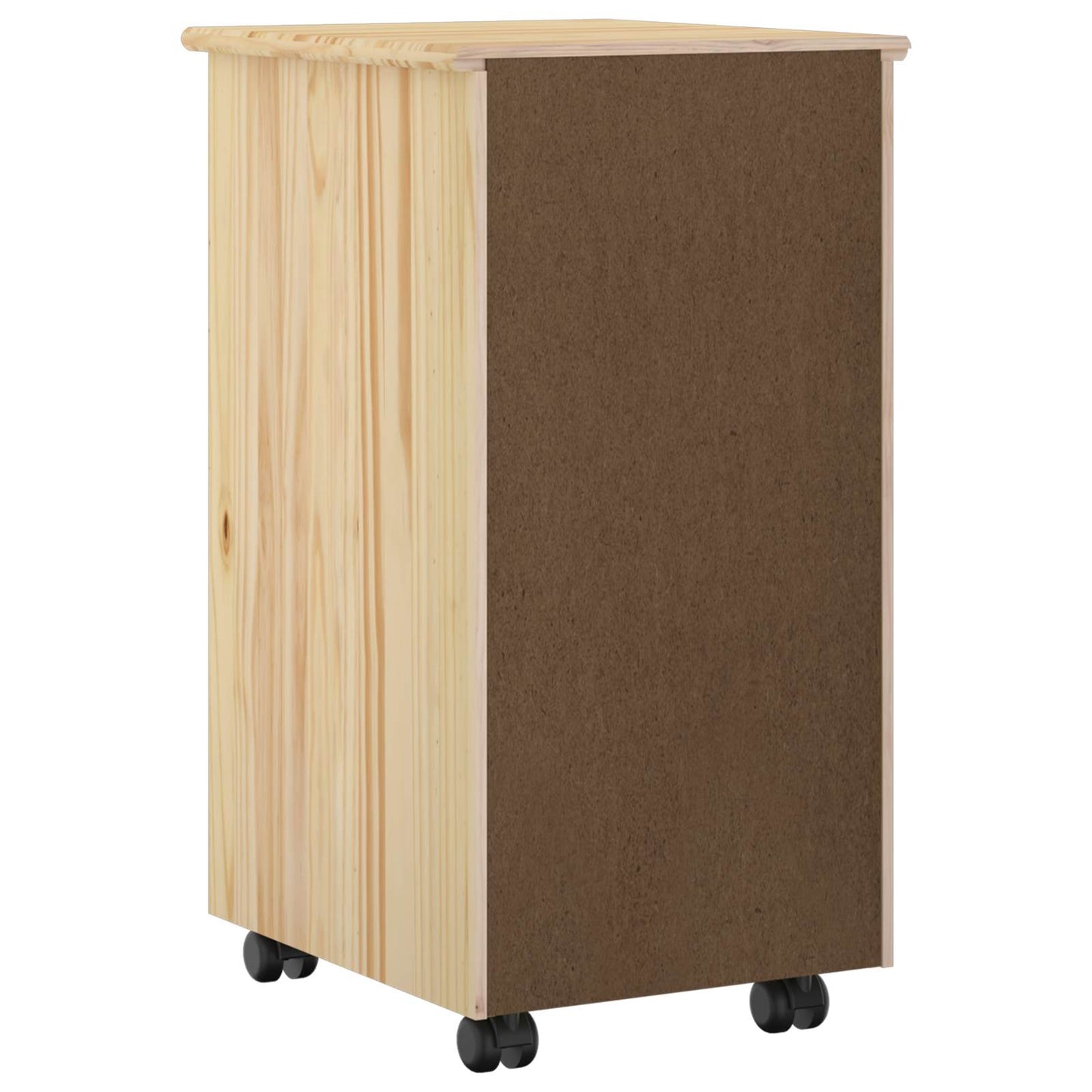 vidaXL Κινητό Ντουλάπι 34 x 39 x 65,5 cm Στερεό ξύλο πεύκου Καφέ