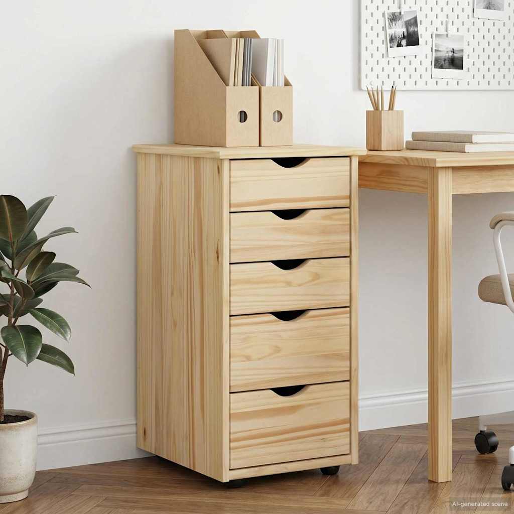 vidaXL Ντουλαπιού (Cabinet) 34 x 39 x 61,5 εκ Στερεό ξύλο πεύκου Καφέ