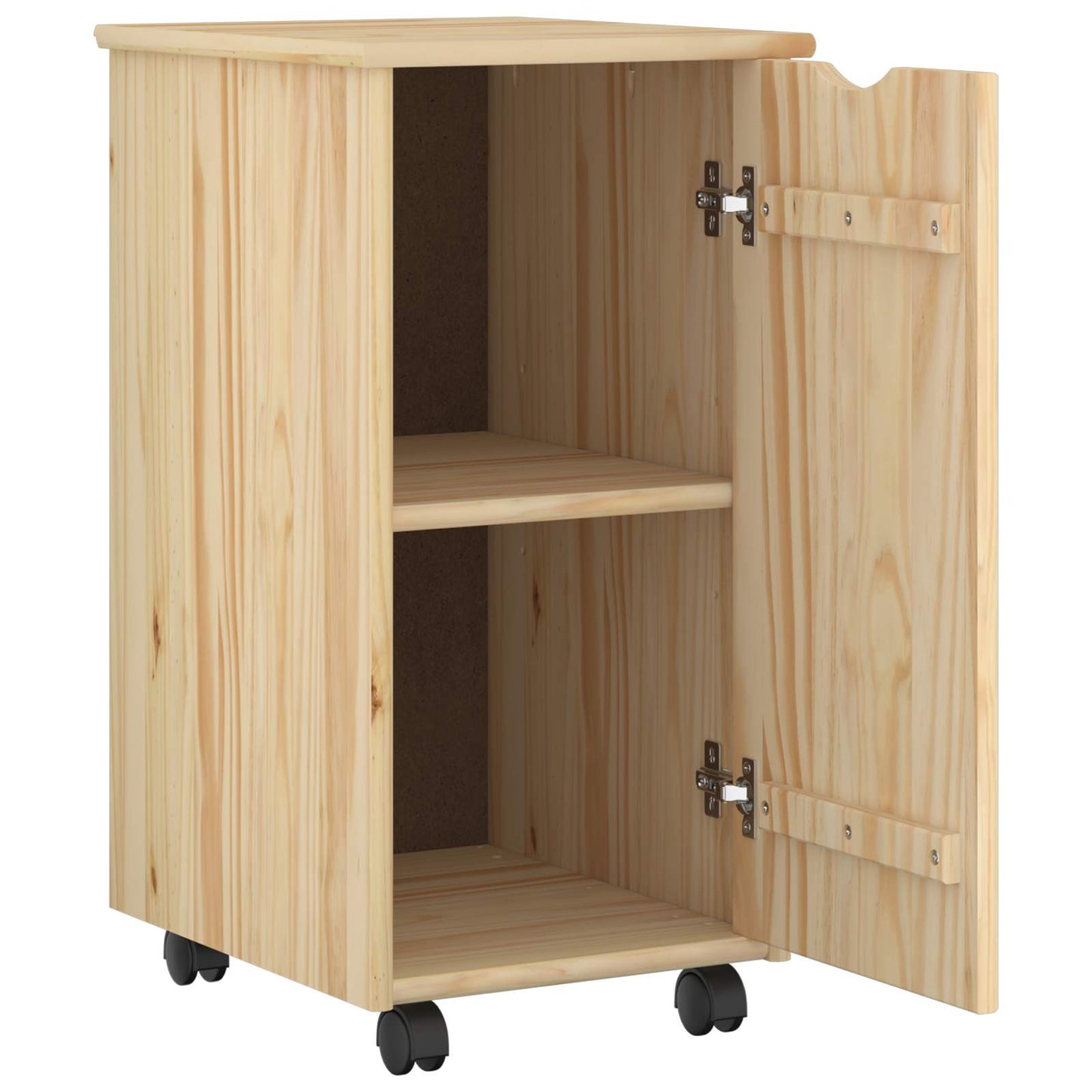 vidaXL Κινητό Ντουλάπι Καφέ 34 x 39 x 65,5 cm Στερεό ξύλο πεύκου