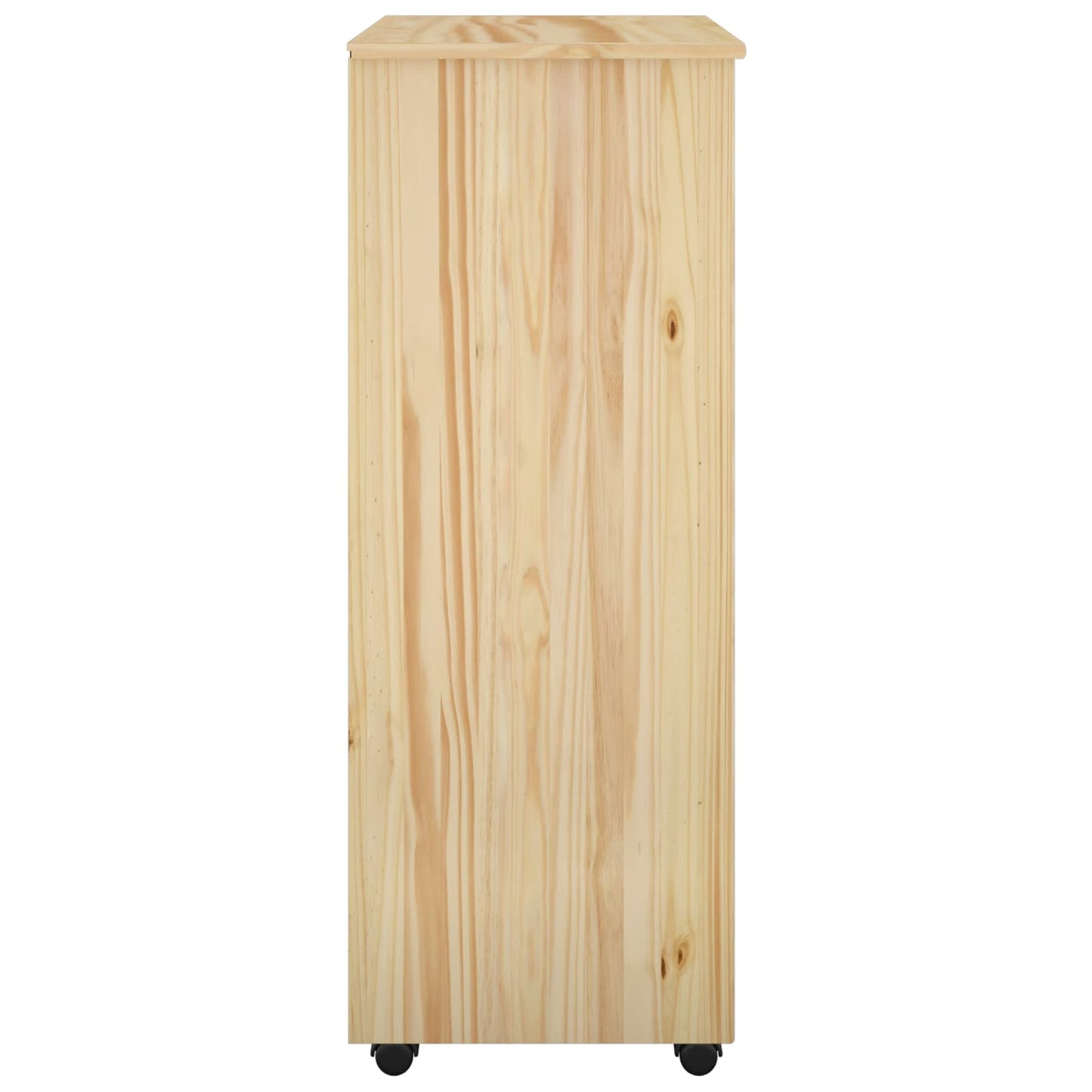 vidaXL Κινητό Ντουλάπι 53 x 39 x 103 cm Στερεό ξύλο πεύκου Καφέ