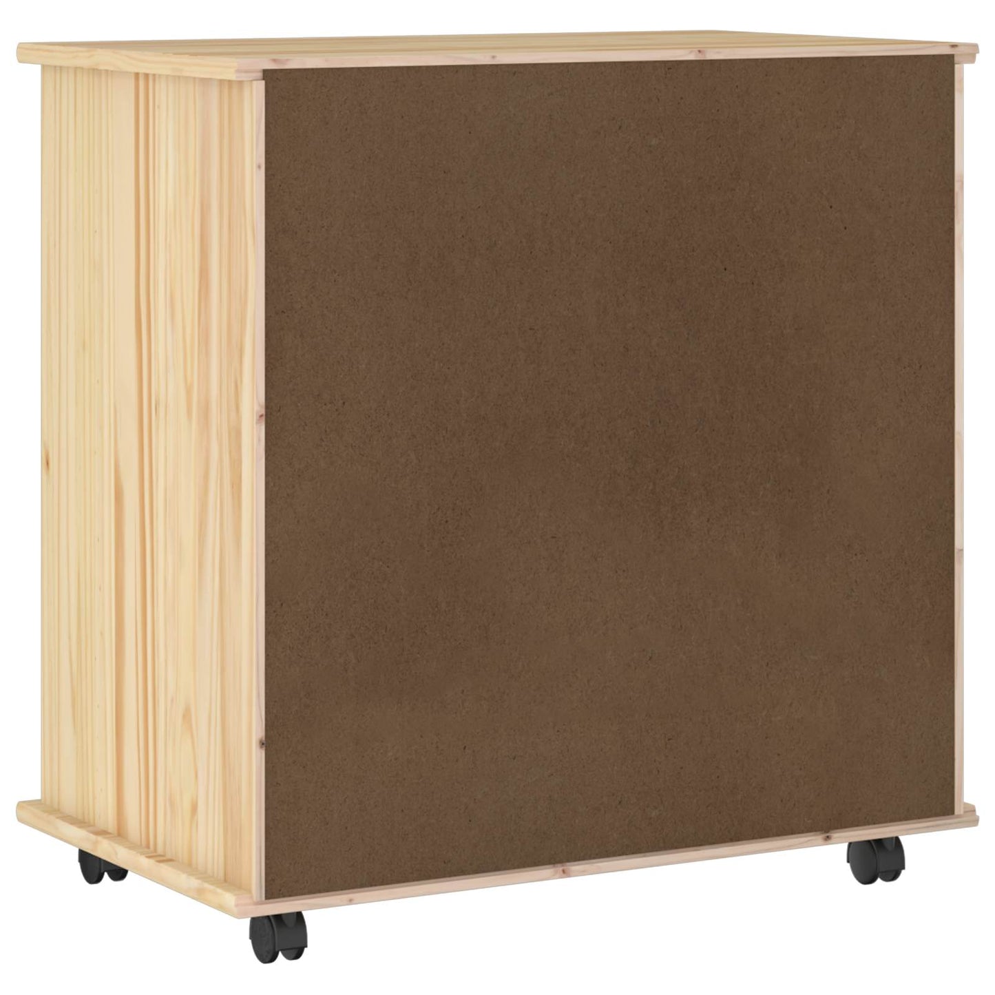 vidaXL Κινητό Ντουλάπι 63,5 x 39 x 65,5 εκ. Στερεό ξύλο πεύκου Καφέ