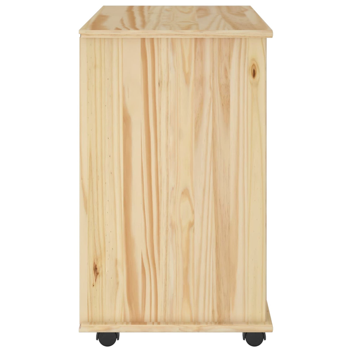 vidaXL Κινητό Ντουλάπι 63,5 x 39 x 65,5 εκ. Στερεό ξύλο πεύκου Καφέ