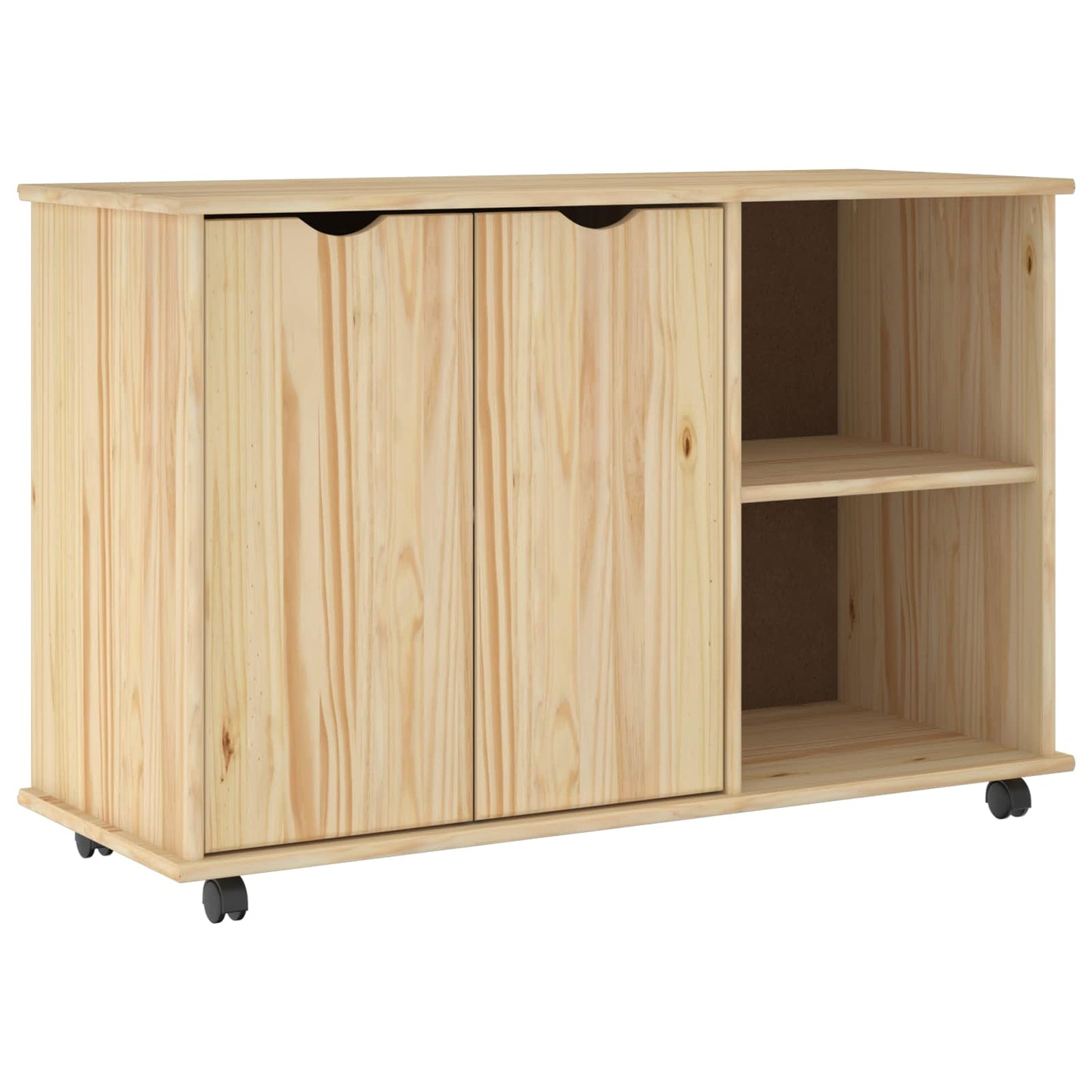 vidaXL Κινητό Ντουλάπι Καφέ 100 x 39 x 65,5 εκ Στερεό ξύλο πεύκου