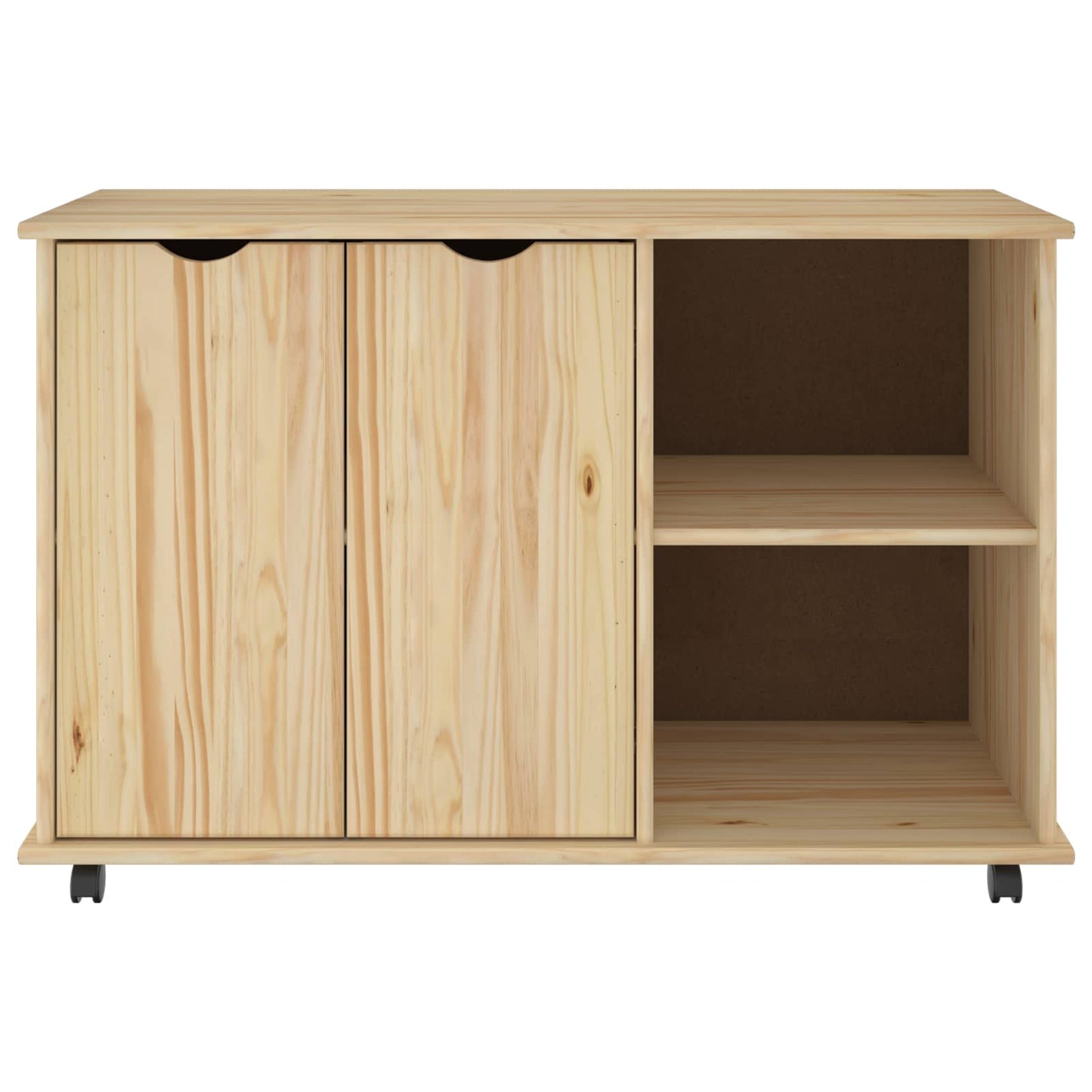 vidaXL Κινητό Ντουλάπι Καφέ 100 x 39 x 65,5 εκ Στερεό ξύλο πεύκου
