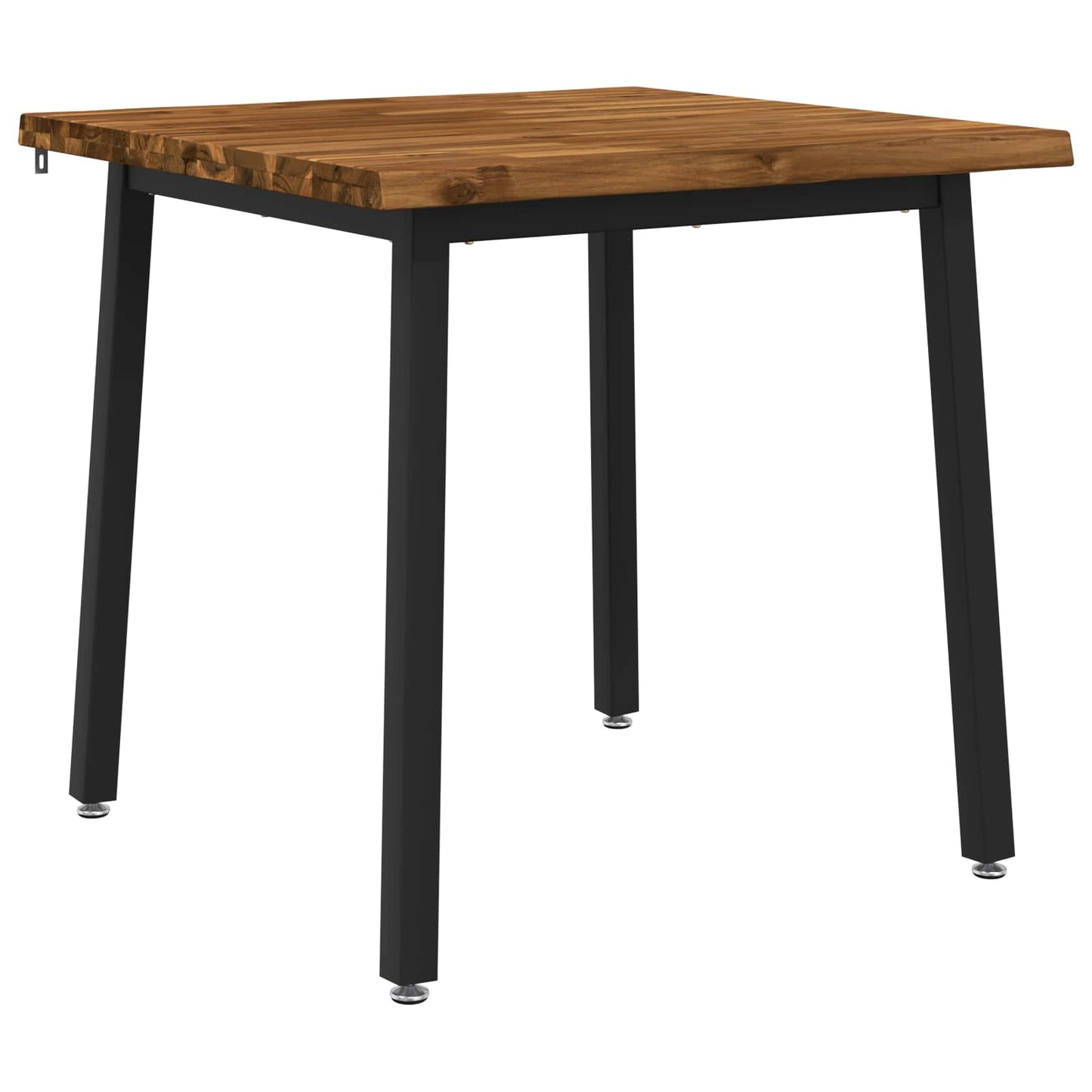 vidaXL 70 x 70 x 75 cm Στερεό Ξύλο Ακακίας Φυσικό και Μαύρο τετράγωνο