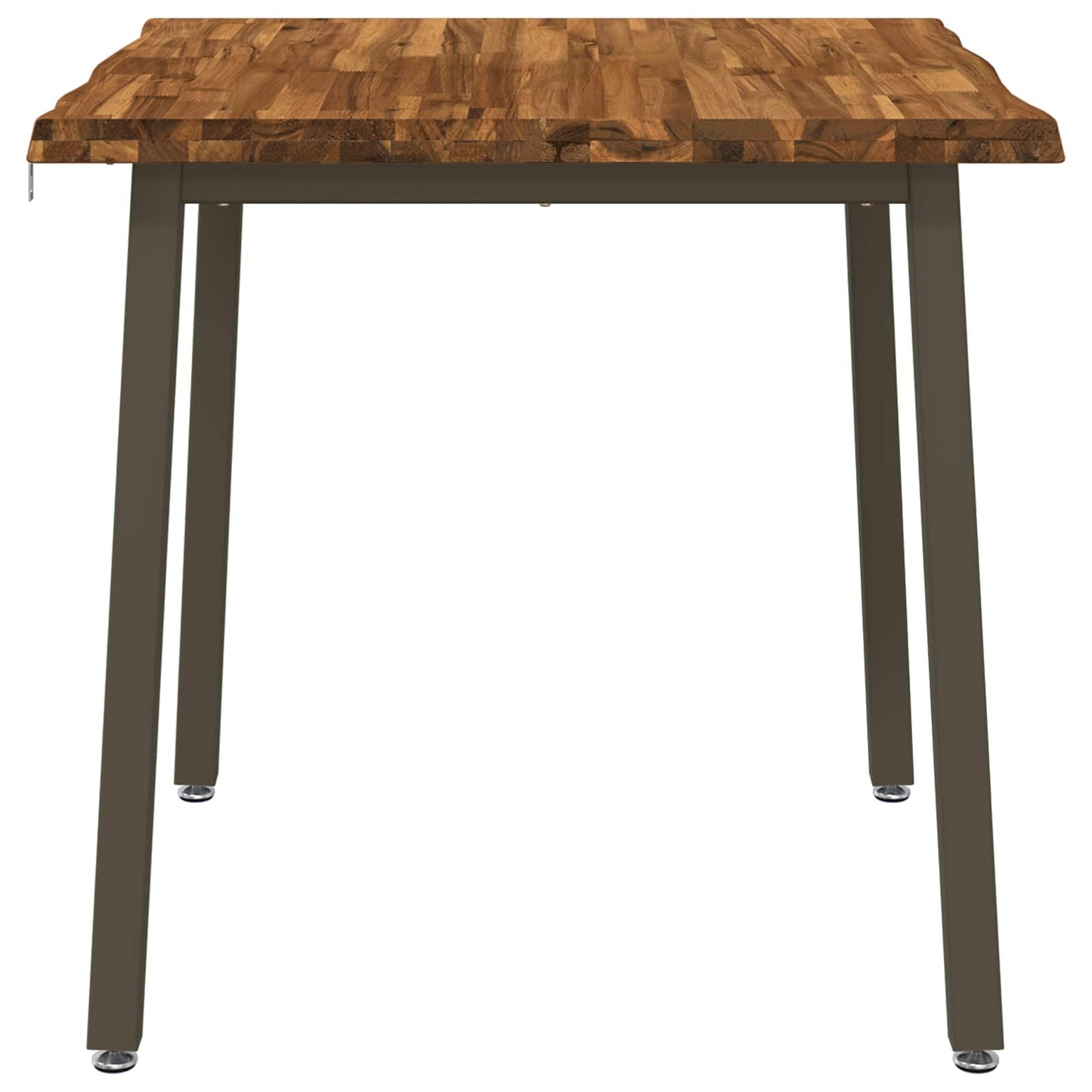 vidaXL 80 x 80 x 75 cm Στερεό Ξύλο Ακακίας Φυσικό και Καφέ τετράγωνο