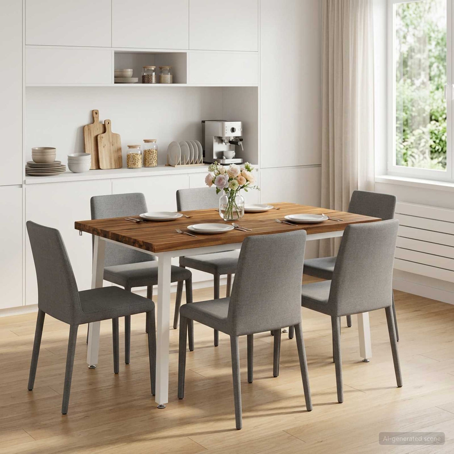vidaXL Τραπέζι Φαγητού με Ζωντανό Χείλος 120 x 90 x 75 εκ.
