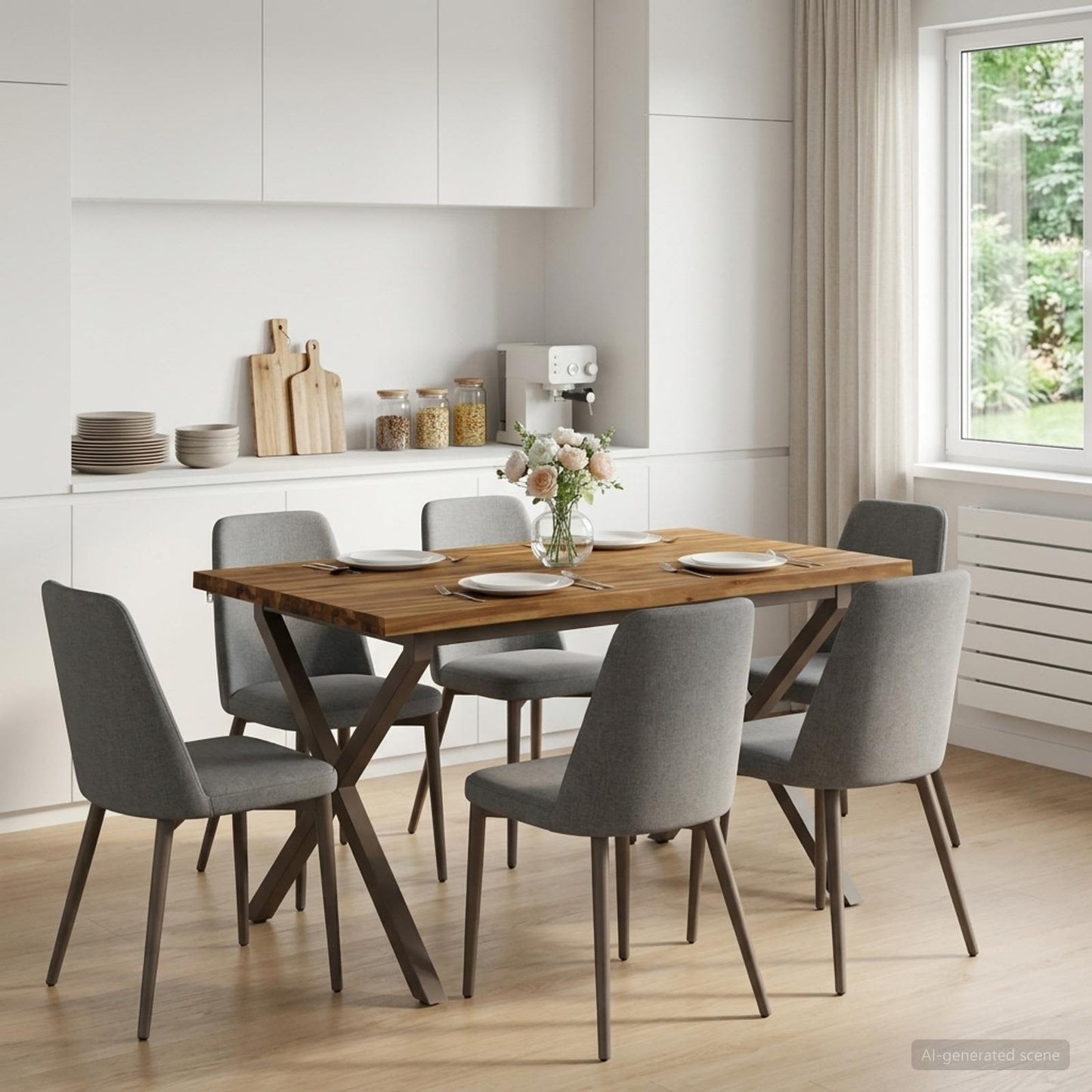 vidaXL Τραπέζι Φαγητού με Ζωντανό Χείλος 120 x 80 x 75 εκ.