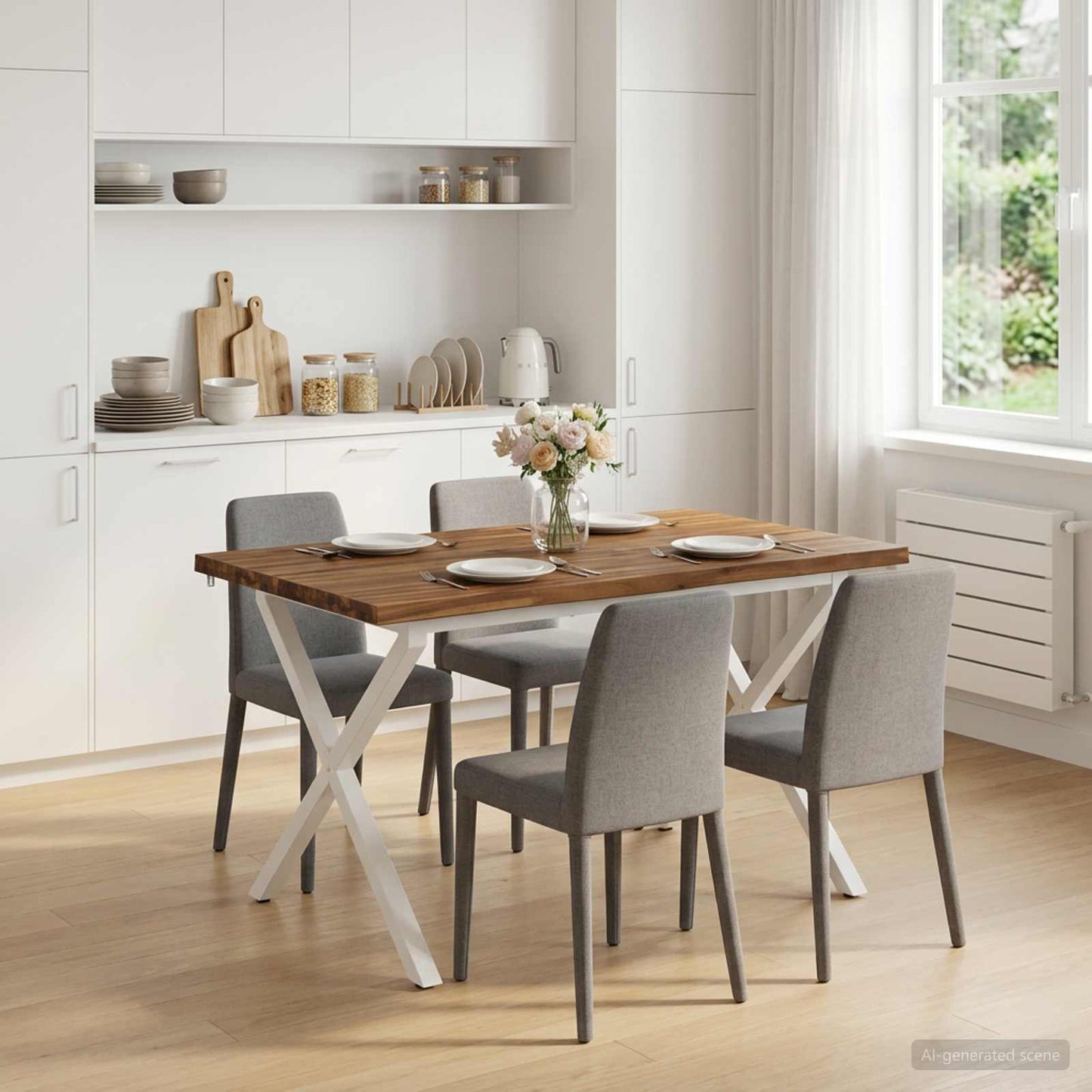 vidaXL Τραπέζι Φαγητού με Ζωντανό Χείλος 120 x 80 x 75 εκ.