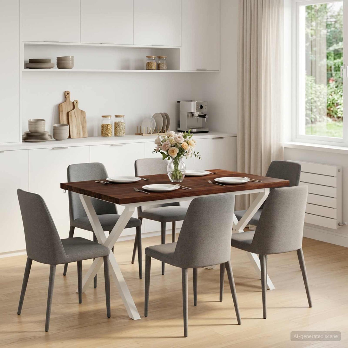 vidaXL Τετράγωνο Τραπέζι Φαγητού 120 x 80 x 75 εκ. Στερεό Ξύλο Ακακίας