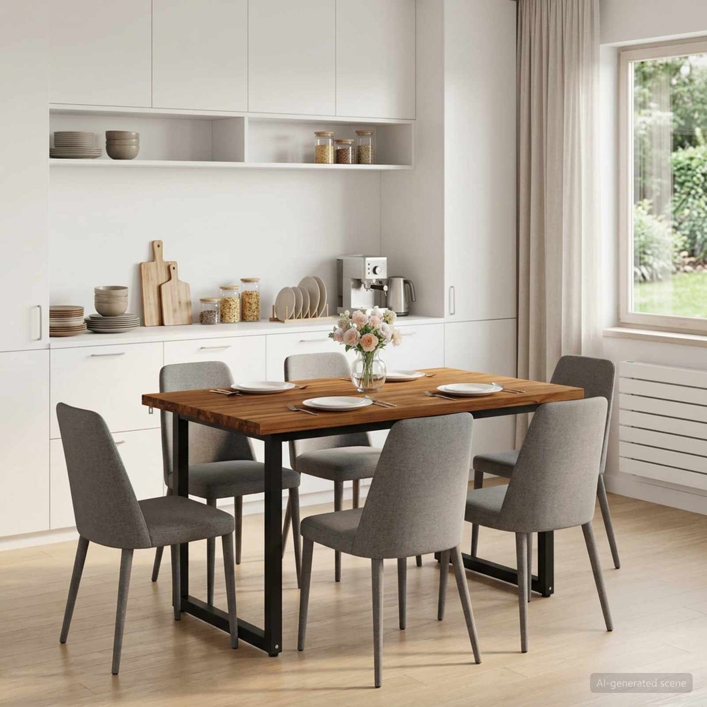 vidaXL Τραπέζι Φαγητού με Ζωντανό Χείλος 120 x 90 x 75 εκ.