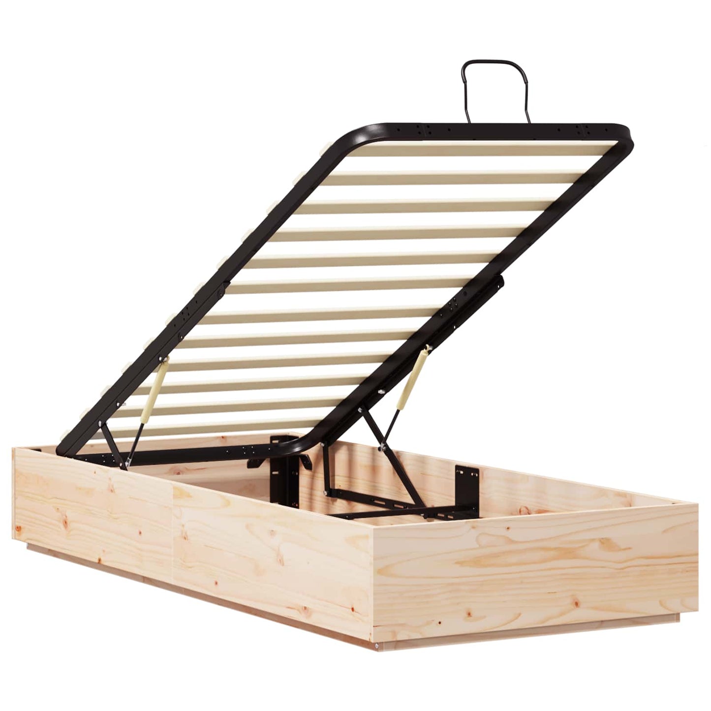vidaXL Κρεβάτι Οθωμανικού Τύπου Φυσικό 90 x 190 cm Στερεό πεύκο