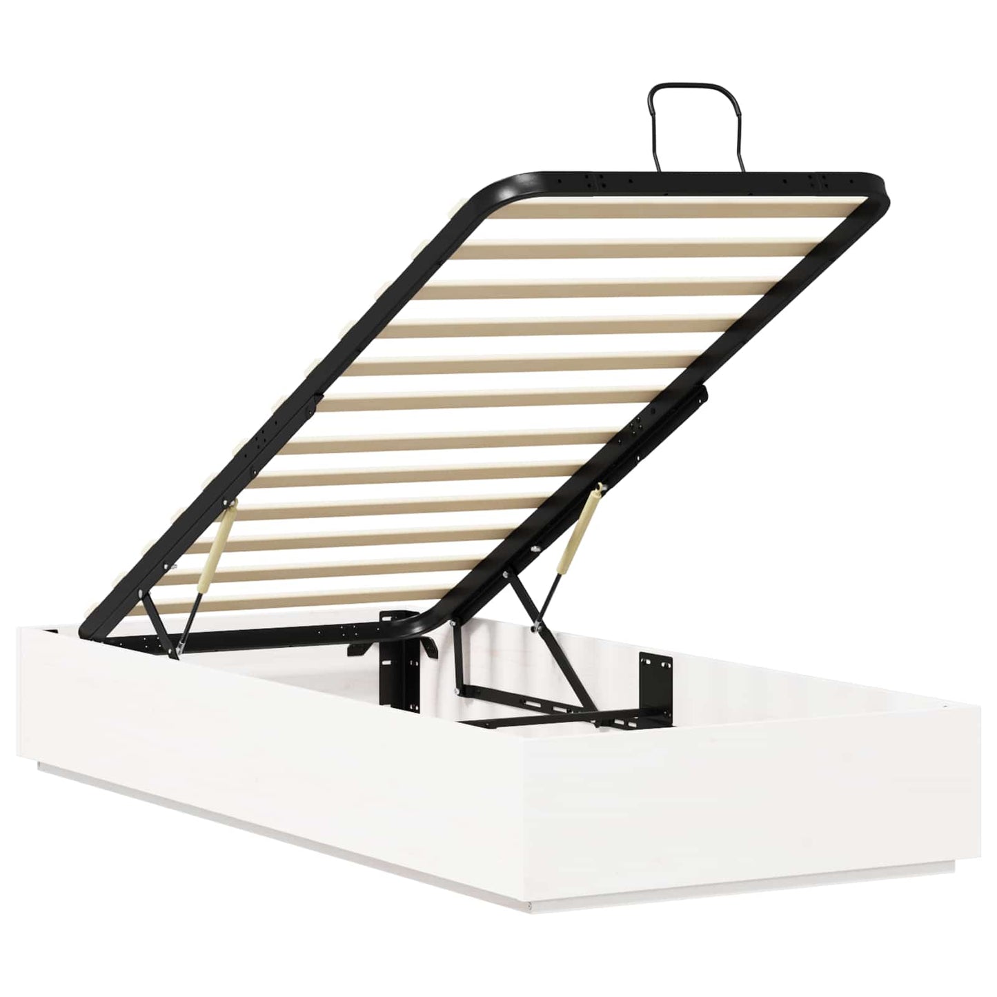 vidaXL Κρεβάτι Οθωμανικού Τύπου Λευκός 80 x 200 cm Στερεό πεύκο