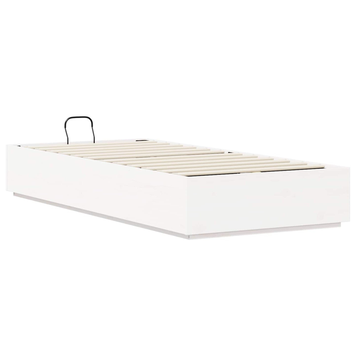 vidaXL Κρεβάτι Οθωμανικού Τύπου Λευκός 100 x 200 cm Στερεό πεύκο