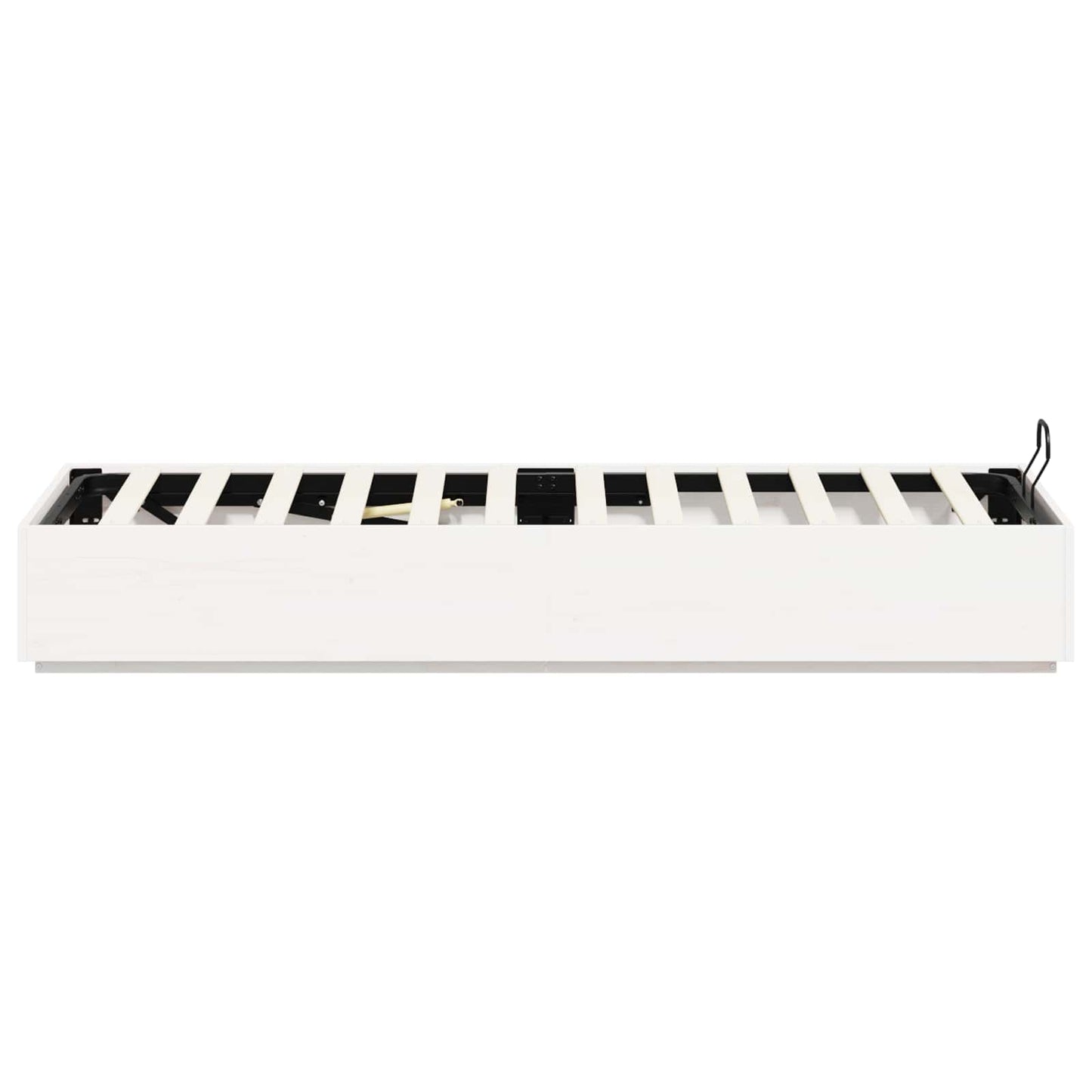 vidaXL Κρεβάτι Οθωμανικού Τύπου Λευκός 100 x 200 cm Στερεό πεύκο