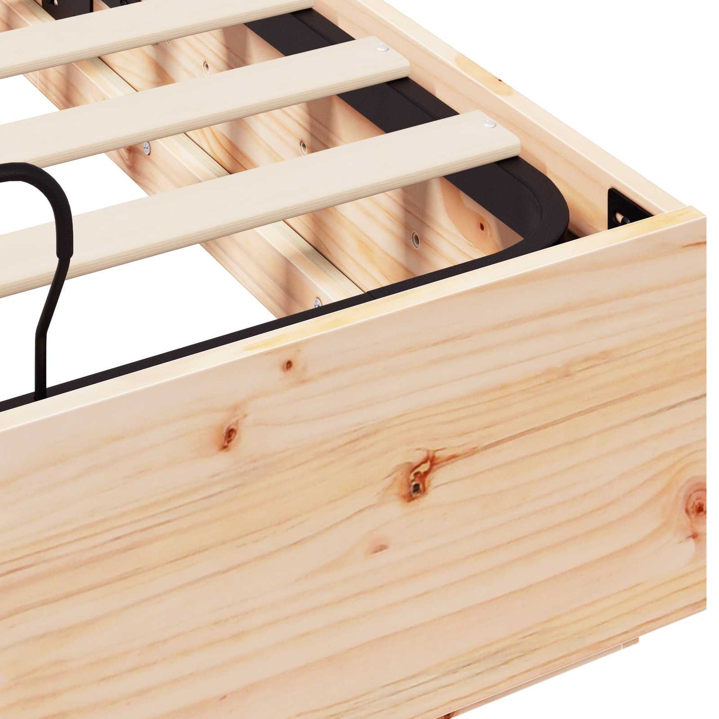 vidaXL Κρεβάτι Οθωμανικού Τύπου Φυσικό 120 x 190 cm Στερεό πεύκο