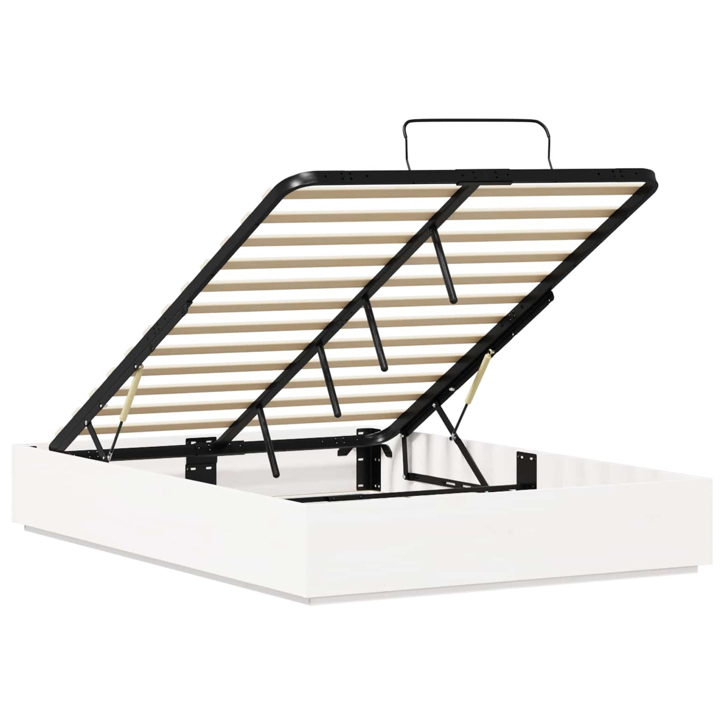 vidaXL Κρεβάτι Οθωμανικού Τύπου Λευκός 120 x 190 cm Στερεό πεύκο