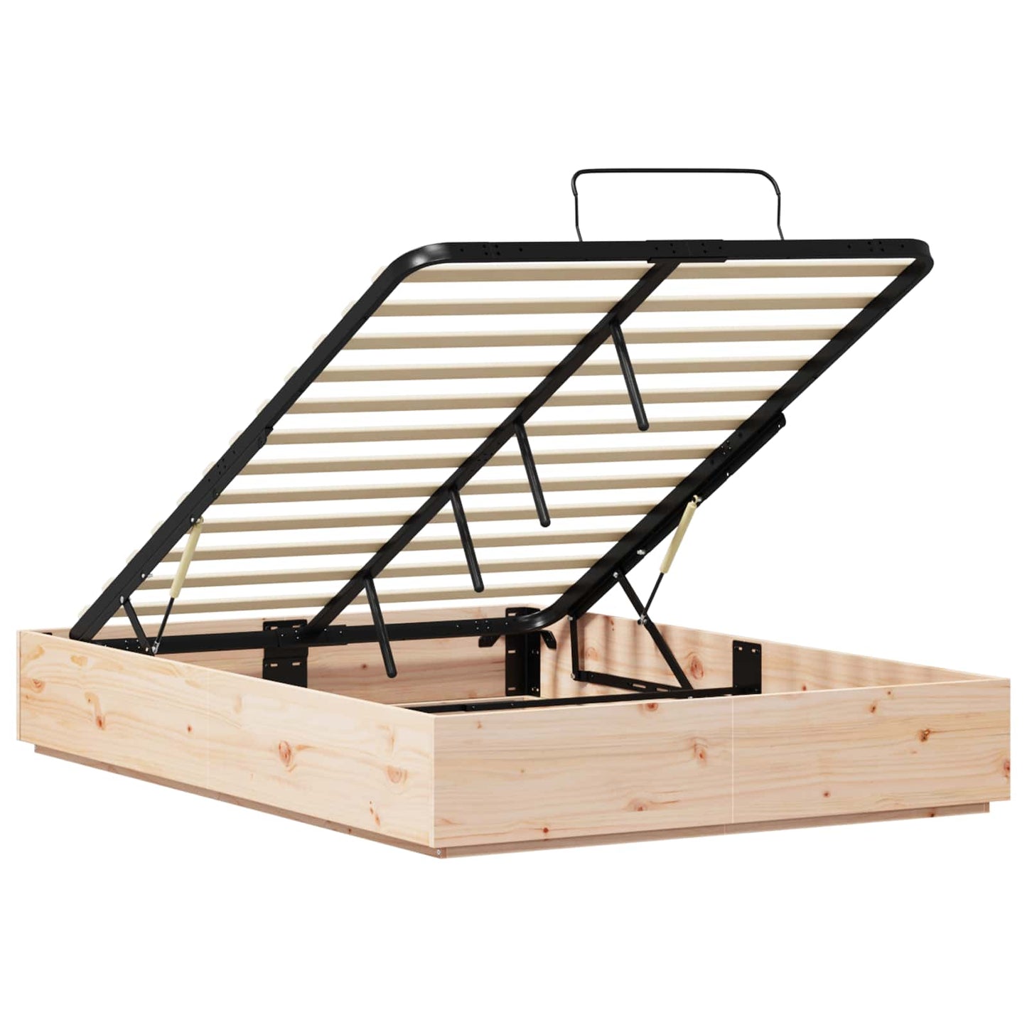 vidaXL Κρεβάτι Οθωμανικού Τύπου Φυσικό 140 x 190 cm Στερεό πεύκο