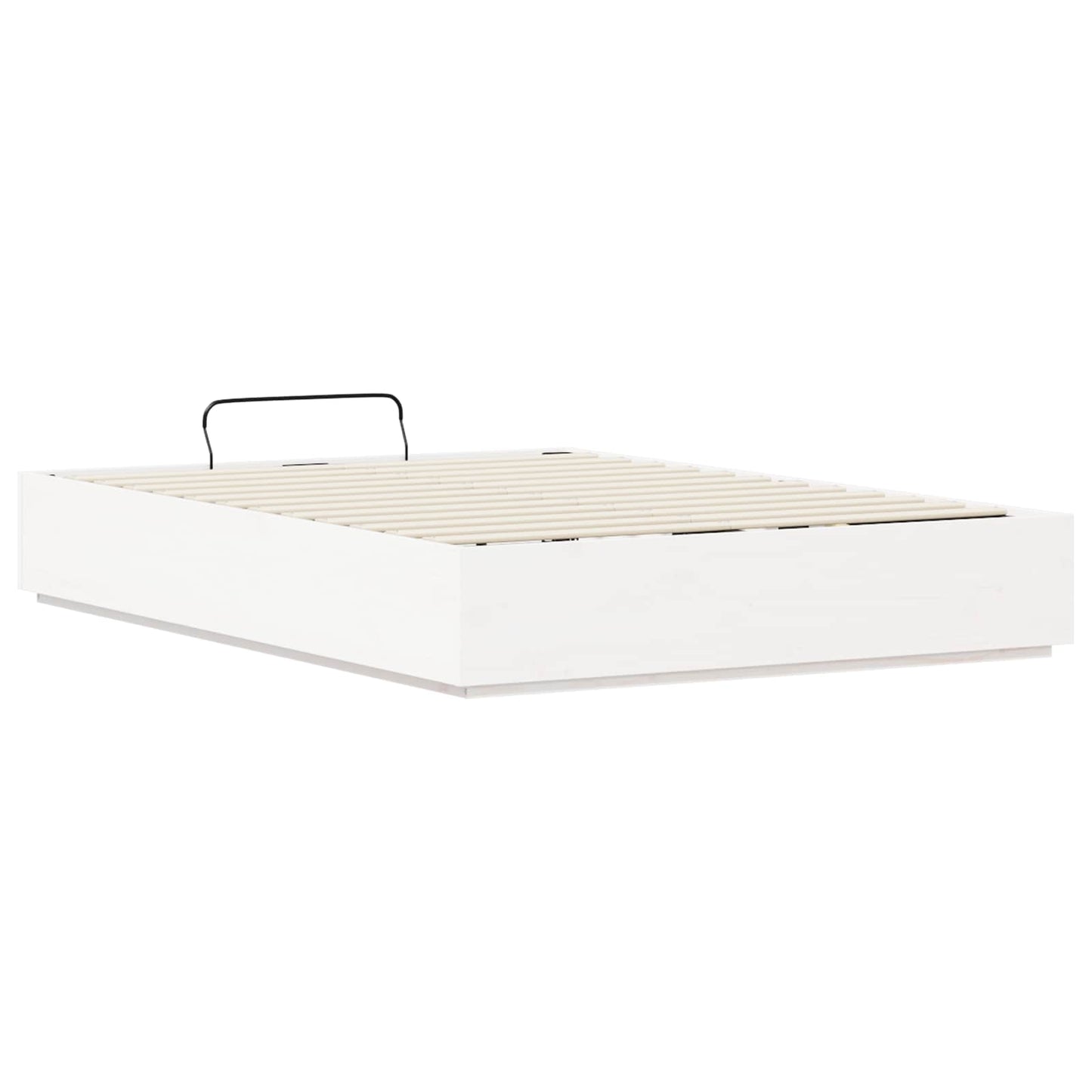 vidaXL Κρεβάτι Οθωμανικού Τύπου Λευκός 140 x 190 cm Στερεό πεύκο