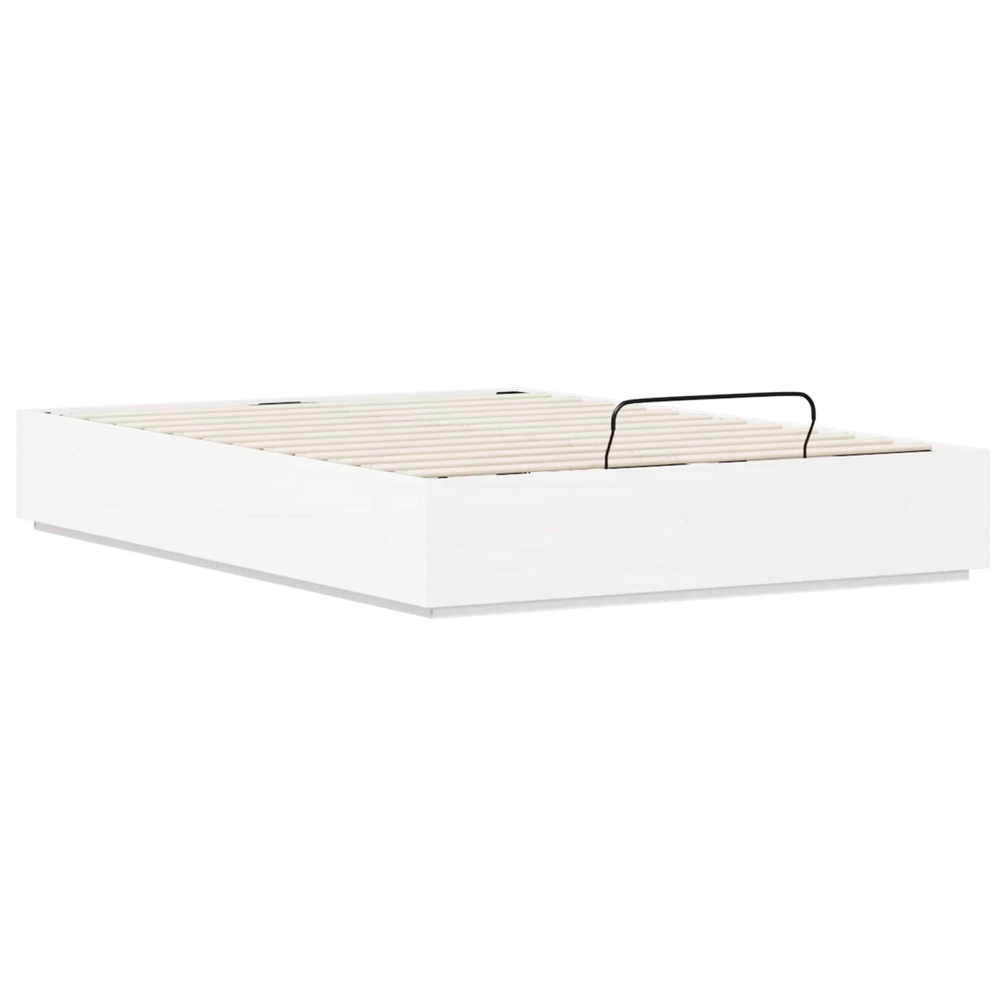 vidaXL Κρεβάτι Οθωμανικού Τύπου Λευκός 150 x 200 cm Στερεό πεύκο