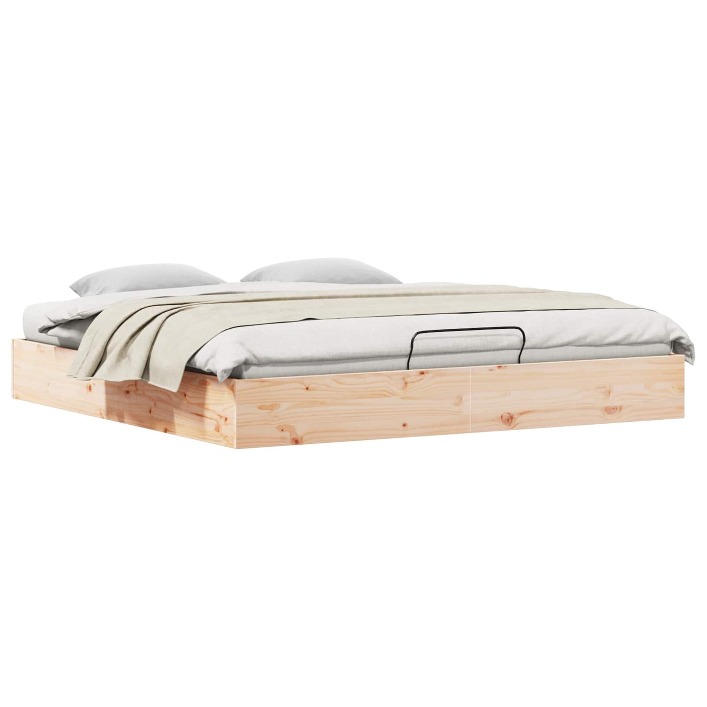 vidaXL Κρεβάτι Οθωμανών με Αποθηκευτικό Χώρο Φυσικό 200 x 200 cm