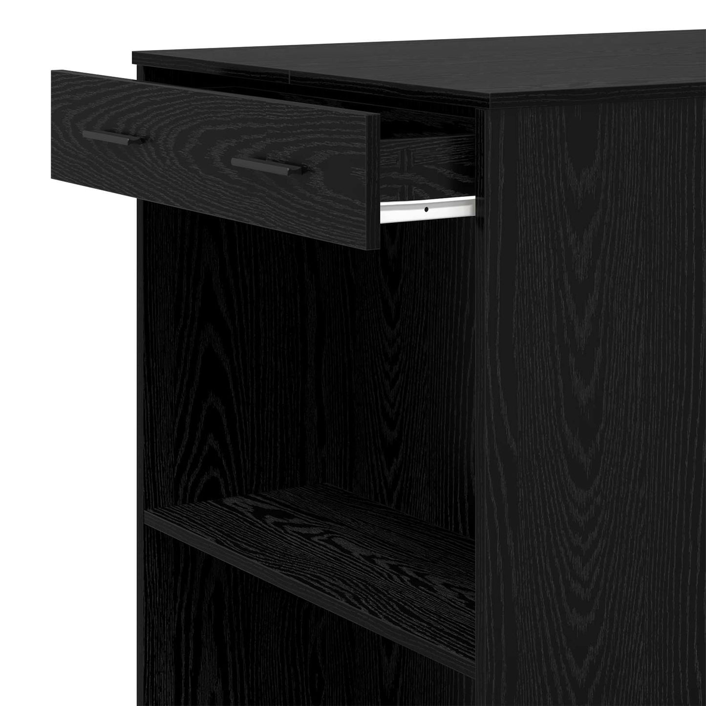 vidaXL Τραπέζι μπαρ 102 x 70 x 103,5 εκ Επεξεργασμένο Ξύλο Μαύρη Οξυά