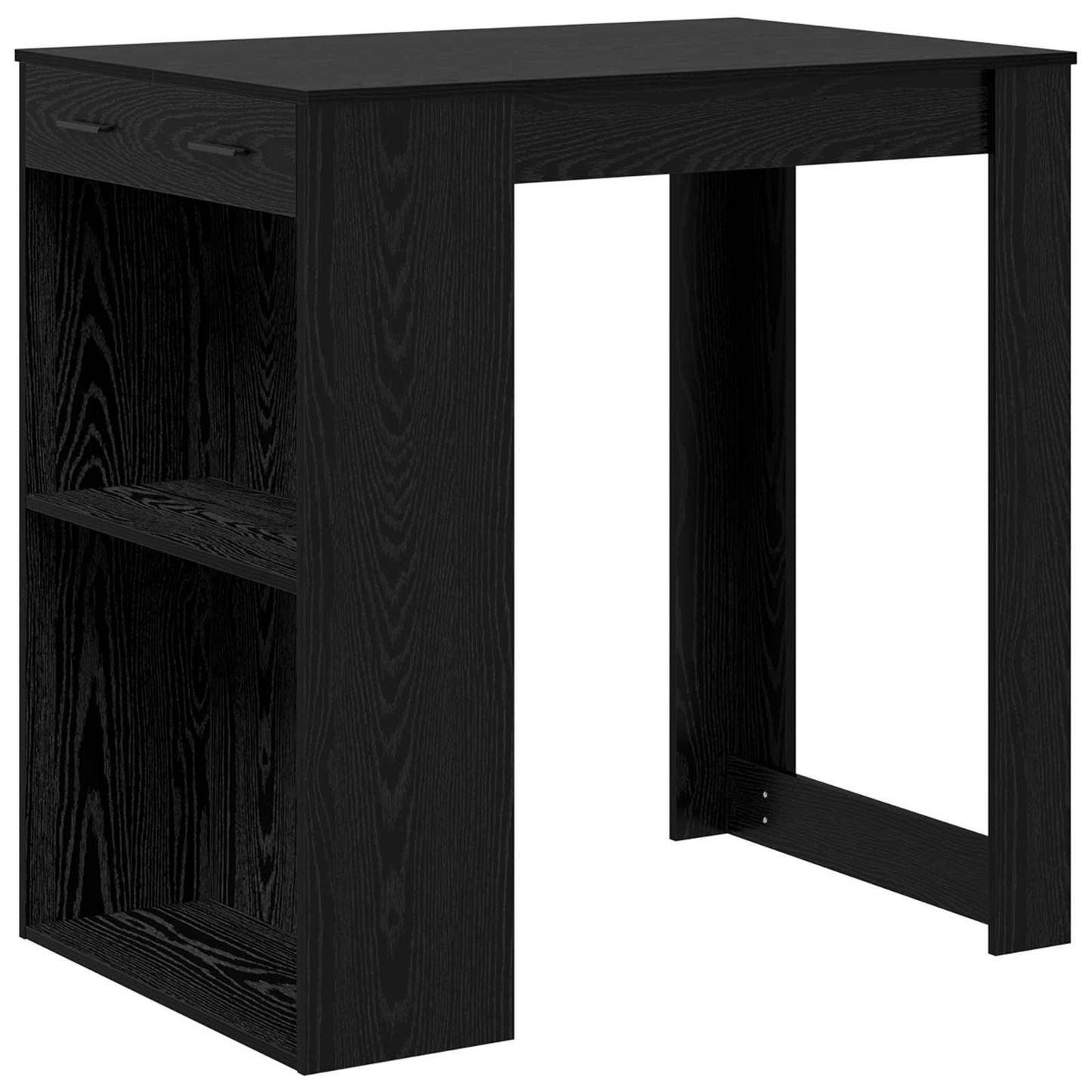 vidaXL Τραπέζι μπαρ 102 x 70 x 103,5 εκ Επεξεργασμένο Ξύλο Μαύρη Οξυά