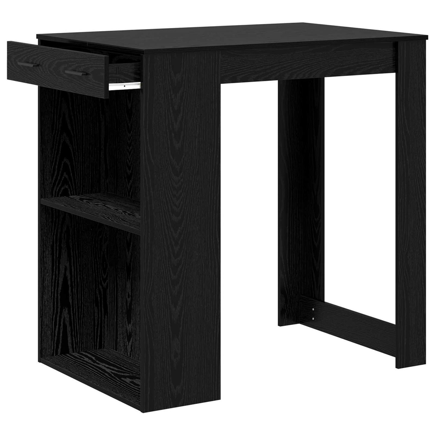vidaXL Τραπέζι μπαρ 102 x 70 x 103,5 εκ Επεξεργασμένο Ξύλο Μαύρη Οξυά