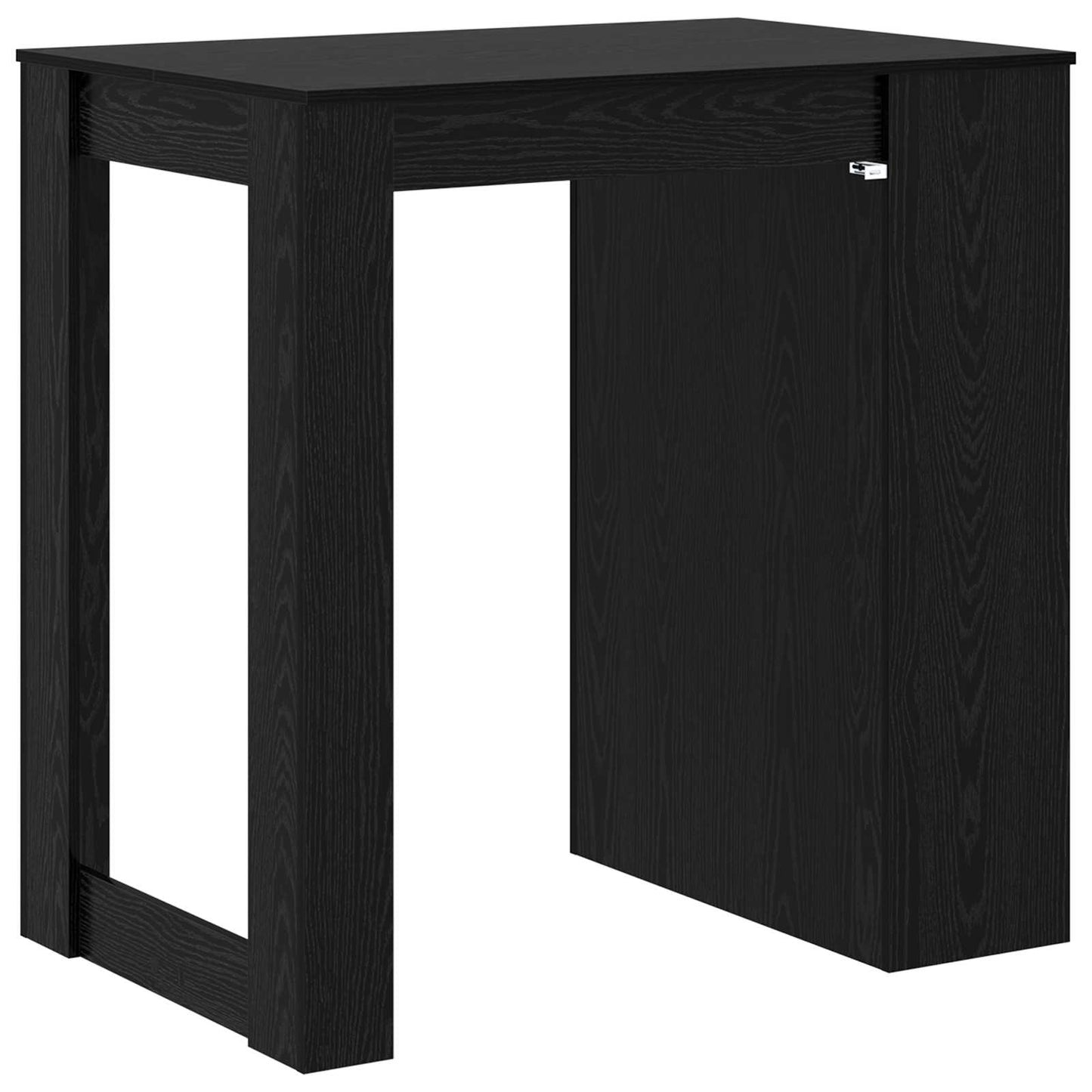 vidaXL Τραπέζι μπαρ 102 x 70 x 103,5 εκ Επεξεργασμένο Ξύλο Μαύρη Οξυά