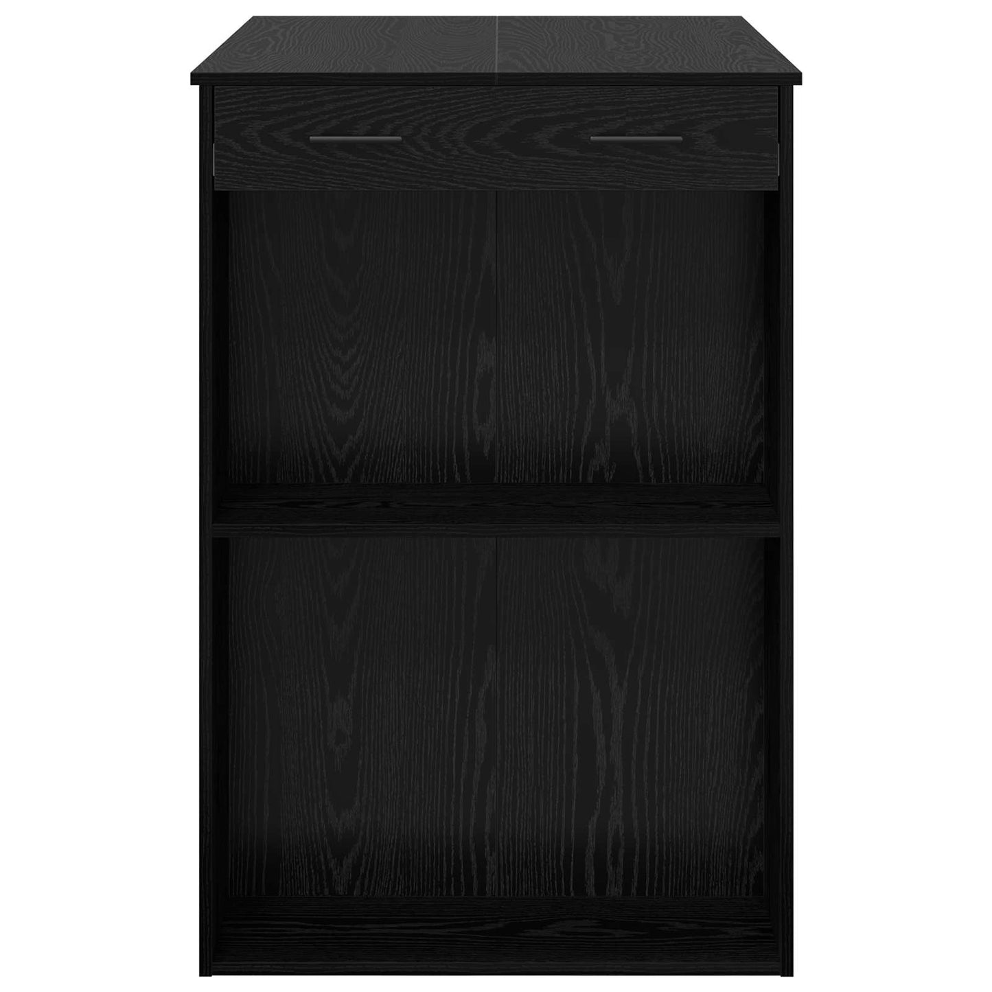 vidaXL Τραπέζι μπαρ 102 x 70 x 103,5 εκ Επεξεργασμένο Ξύλο Μαύρη Οξυά