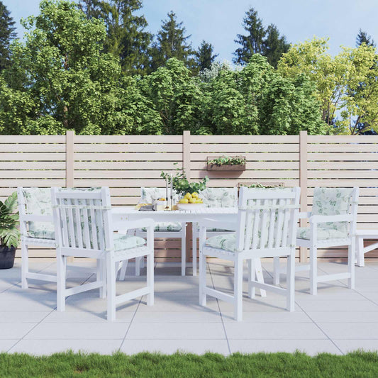 vidaXL Μαξιλάρι Εξωτερικού Χώρου 6 pcs Λευκό 100 x 50 x 7 cm Ύφασμα