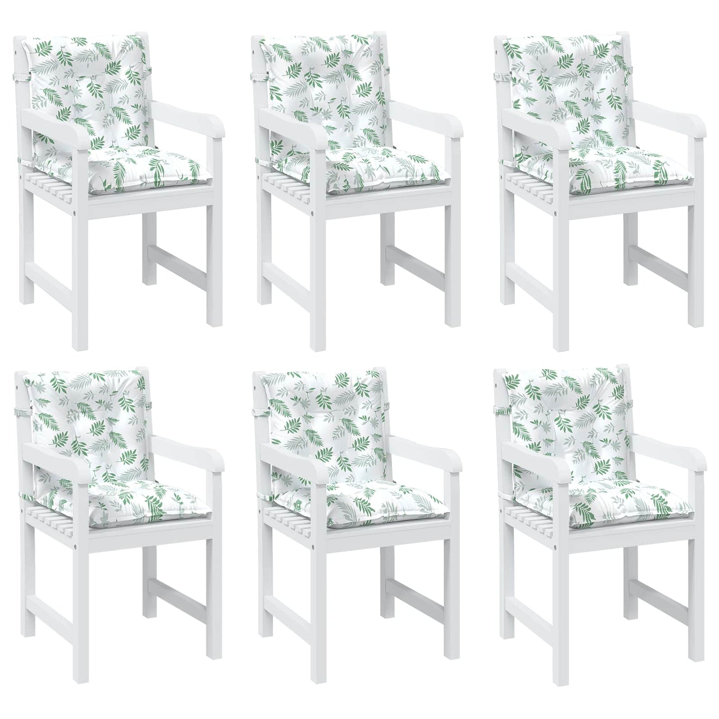 vidaXL Μαξιλάρι Εξωτερικού Χώρου 6 pcs Λευκό 100 x 50 x 7 cm Ύφασμα