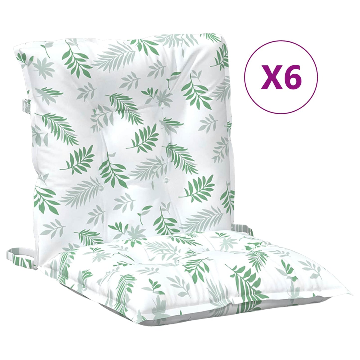vidaXL Μαξιλάρι Εξωτερικού Χώρου 6 pcs Λευκό 100 x 50 x 7 cm Ύφασμα