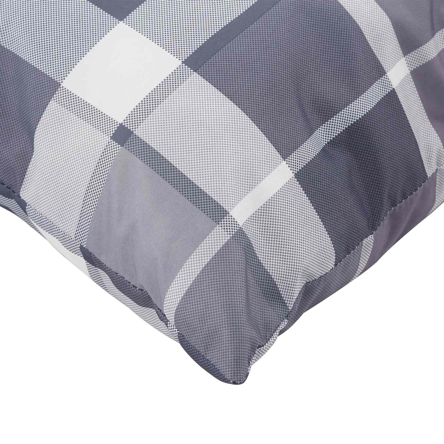 vidaXL Μαξιλάρι Εξωτερικού Χώρου 4 pcs Ύφασμα Γκρι Καρό 50 x 50 cm