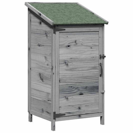 vidaXL Αποθήκη Κήπου Γκρι 59 x 56 x 113,5 εκ Στερεό Ξύλο Πεύκου