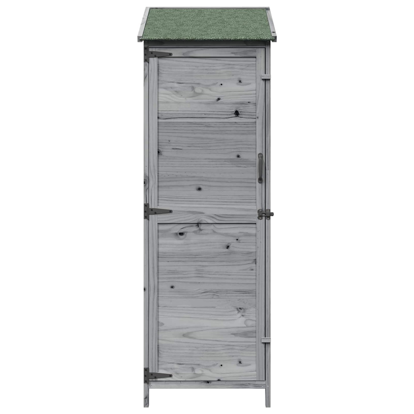 vidaXL Αποθήκη Κήπου Γκρι 59,5 x 56 x 176,5 εκ. Στερεό Ξύλο Πεύκου