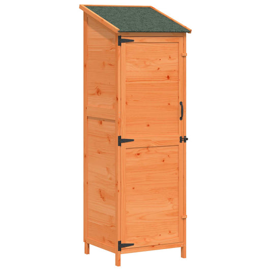 vidaXL Αποθήκη Κήπου Καφέ 59,5 x 56 x 176,5 εκ. Στερεό Ξύλο Πεύκου