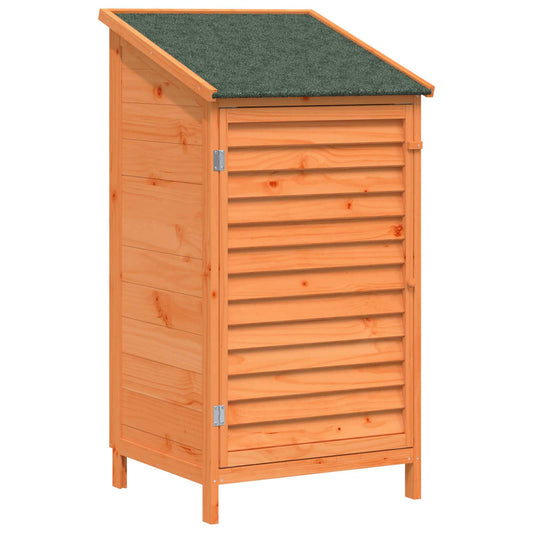 vidaXL Αποθήκη Κήπου Καφέ 59 x 56 x 113,5 εκ Στερεό Ξύλο Πεύκου