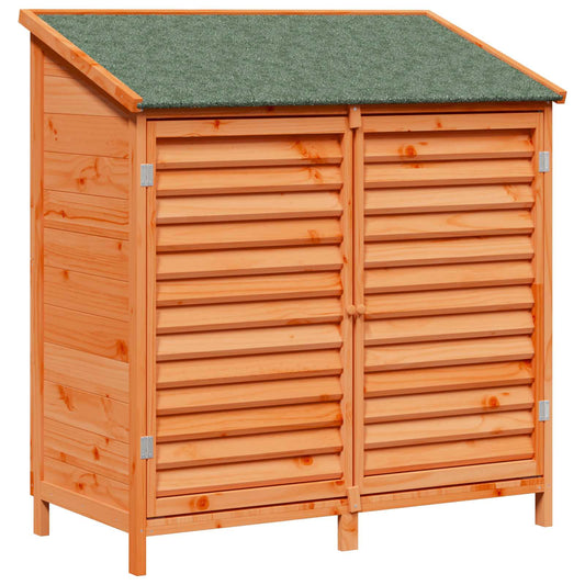 vidaXL Αποθήκη Κήπου Καφέ 106 x 56 x 113,5 εκ Στερεό Ξύλο Πεύκου