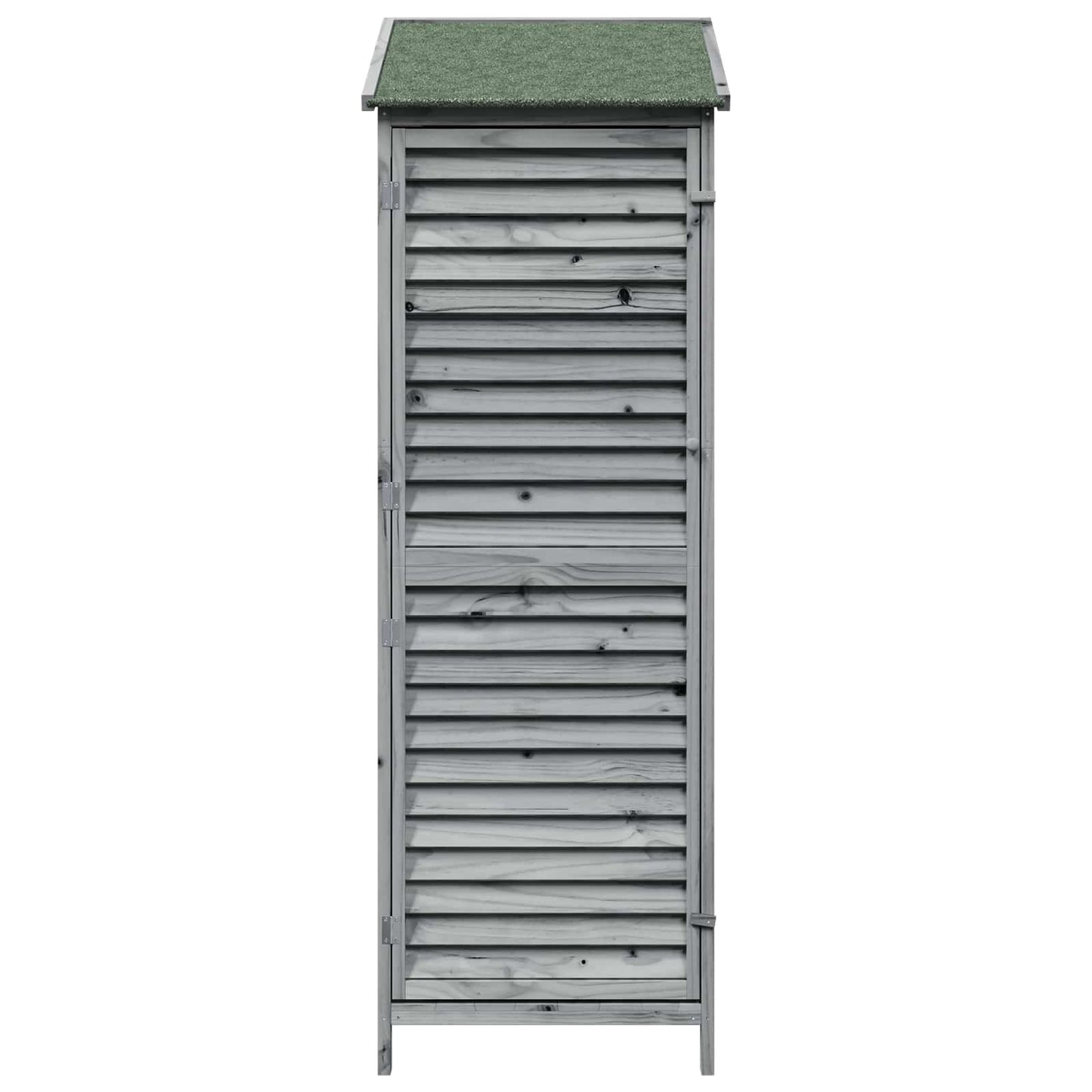 vidaXL Αποθήκη Κήπου με στέγη Γκρι 59 x 56 x 176 εκ Στερεό Ξύλο Πεύκου