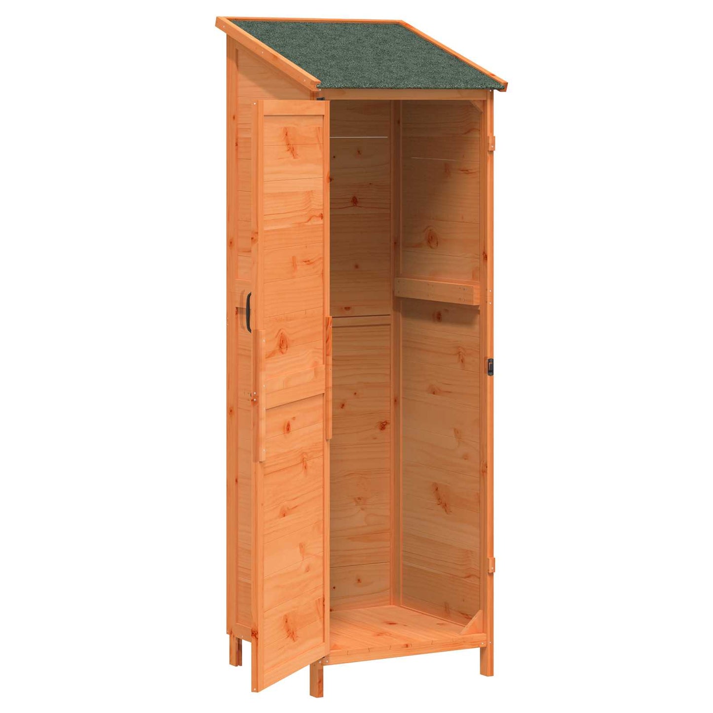 vidaXL Αποθήκη Κήπου Καφέ 59,5 x 56 x 176,5 εκ. Στερεό Ξύλο Πεύκου
