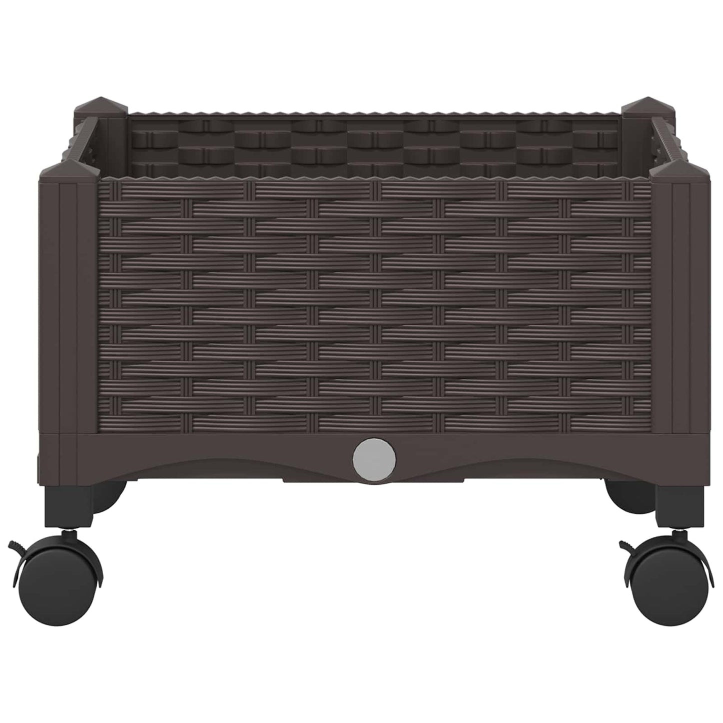 vidaXL Κήπος Γλαστράκι με Ροδάκια Καφέ 40 x 40 x 29 εκ PP
