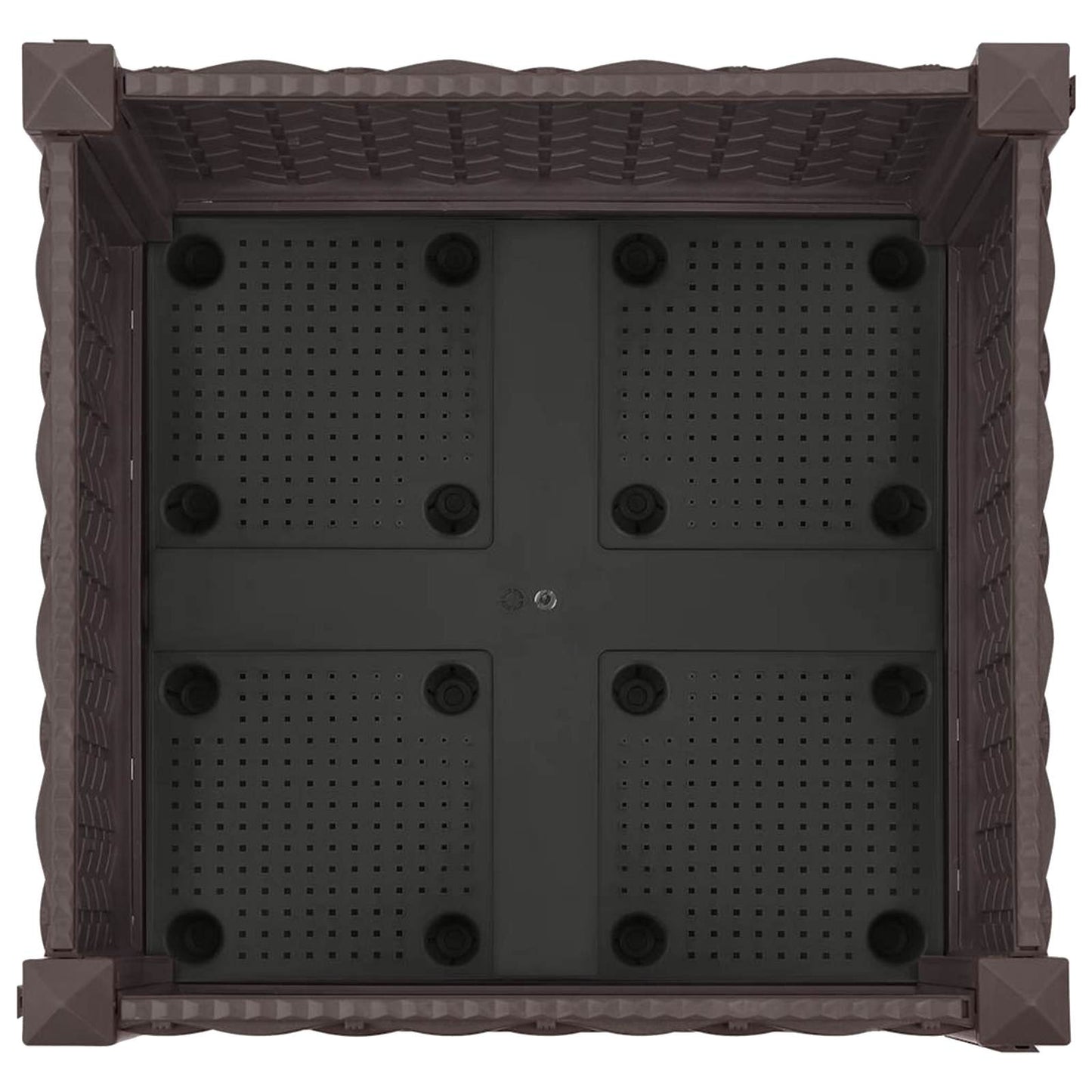 vidaXL Κήπος Γλαστράκι με Ροδάκια Καφέ 40 x 40 x 29 εκ PP