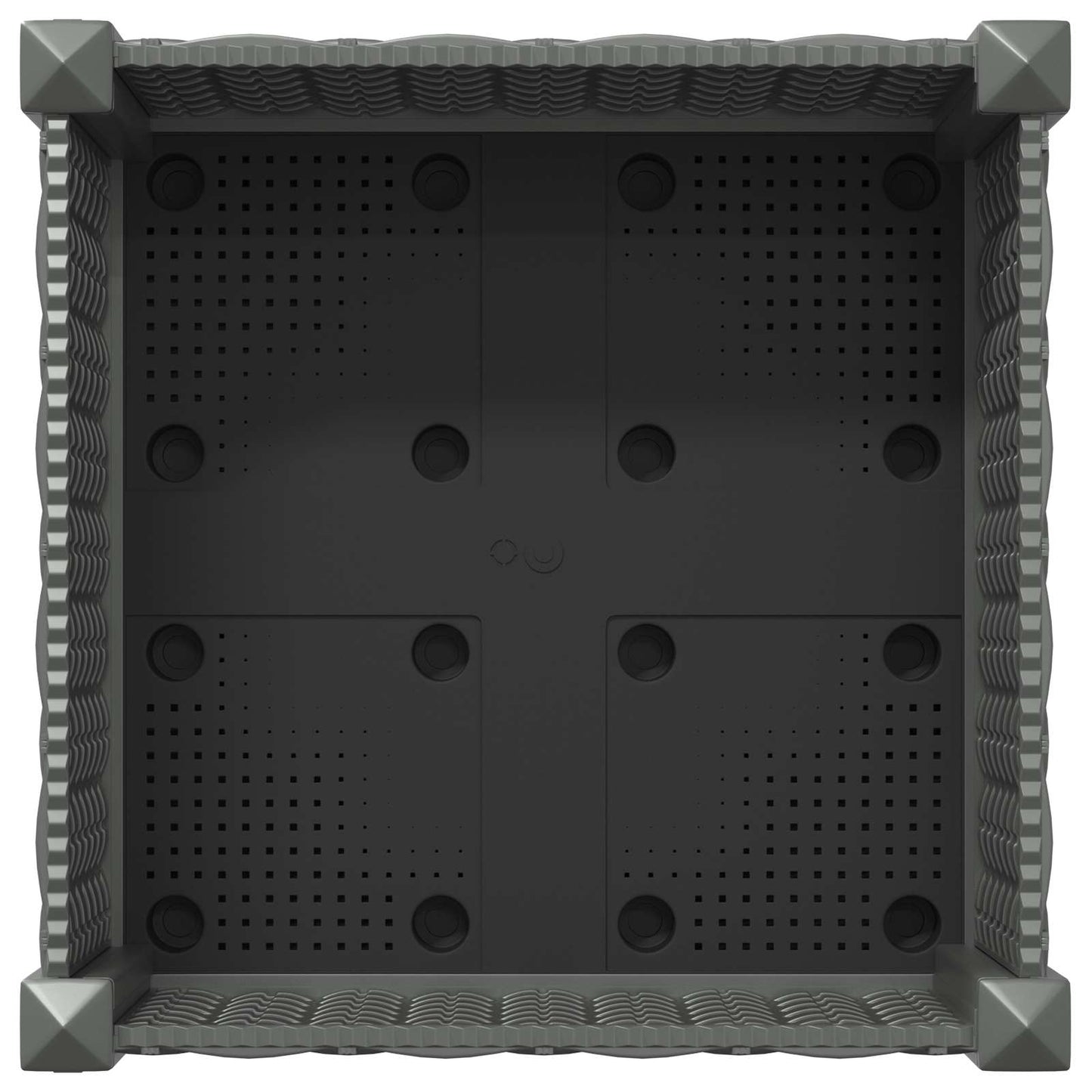 vidaXL Κήπος Γλαστράκι με Ροδάκια Ανοιχτό γκρι 40 x 40 x 29 cm PP