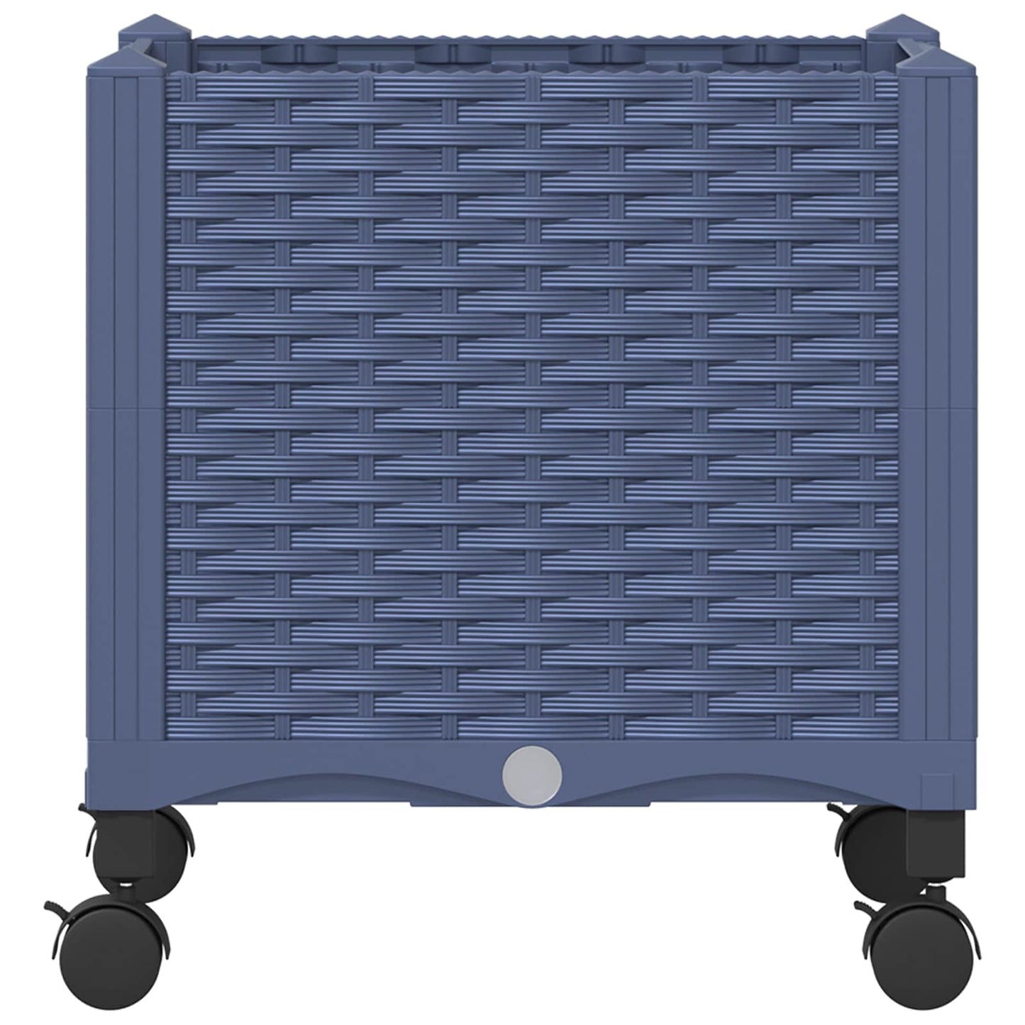 vidaXL Κήπος Γλαστράκι με Ροδάκια Μπλε Γκρι 40 x 40 x 48 cm PP
