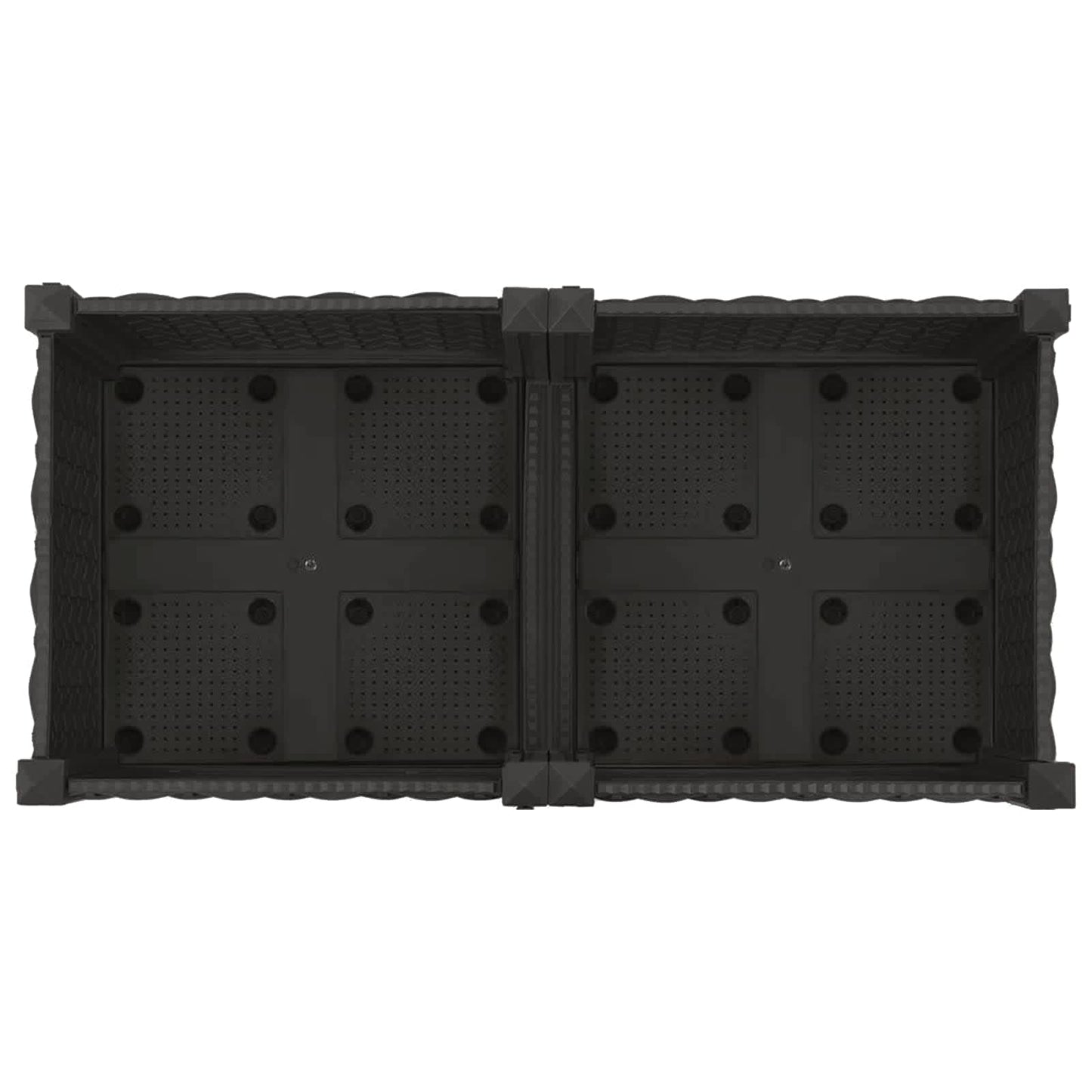 vidaXL Κήπος Γλαστράκι με Ροδάκια Μαύρο 80 x 40 x 29 εκ PP