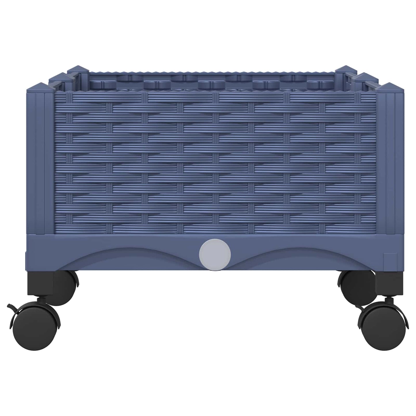 vidaXL Κήπος Γλαστράκι με Ροδάκια Μπλε Γκρι 80 x 40 x 33 cm PP