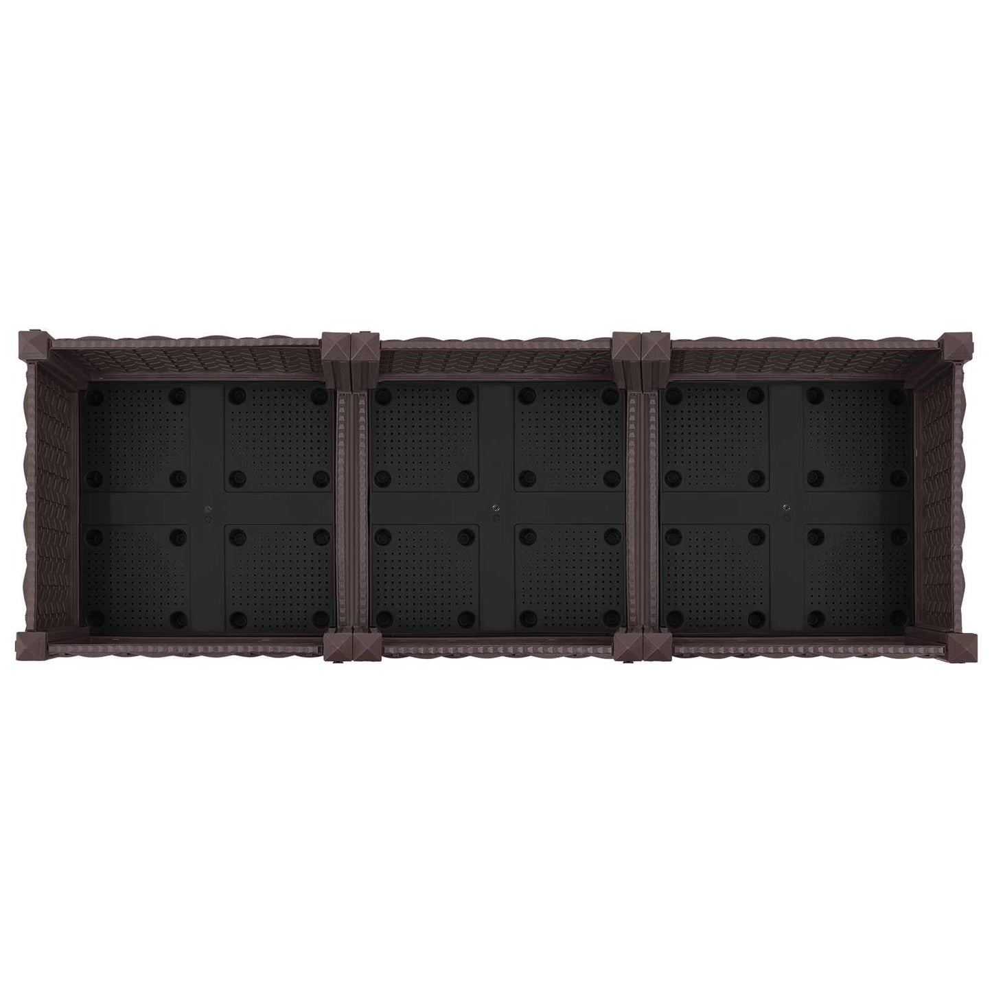 vidaXL Κήπος Γλαστράκι με Ροδάκια Καφέ 120 x 40 x 29 εκ PP