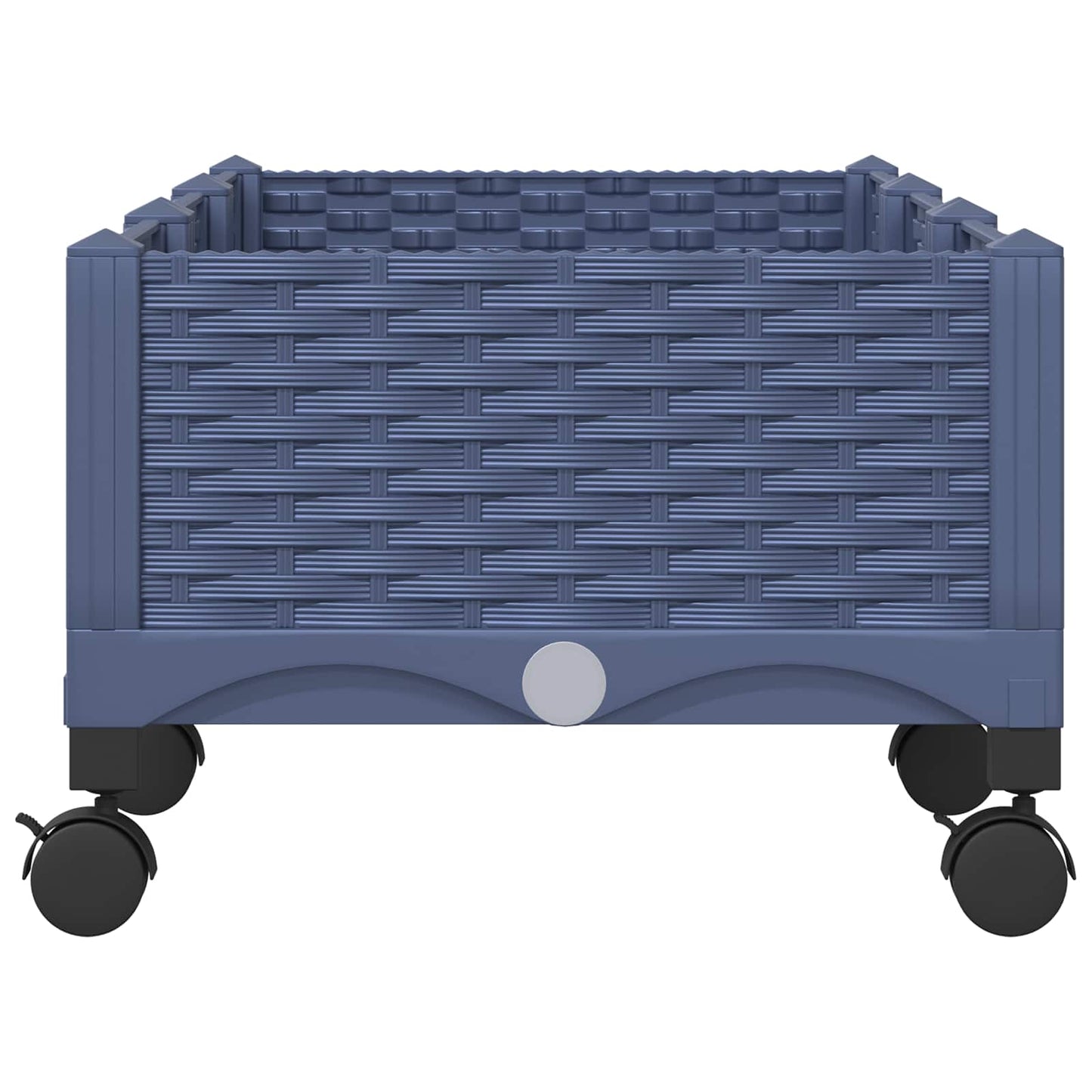 vidaXL Κήπος Γλαστράκι με Ροδάκια Μπλε Γκρι 120 x 40 x 33 cm PP